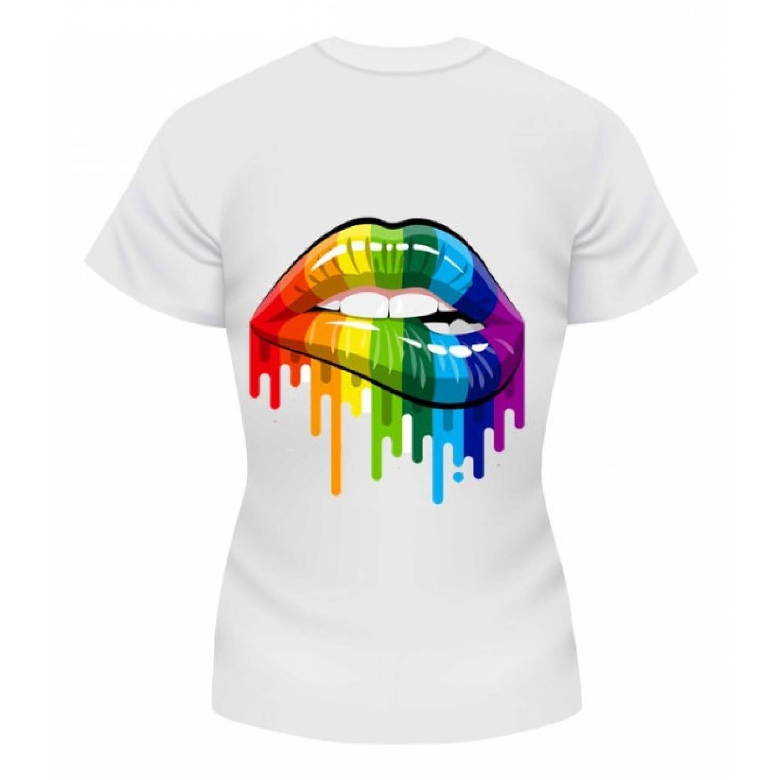 PLAYERA LABIOS PRADE ORGULLO COLORES ARCOIRIS