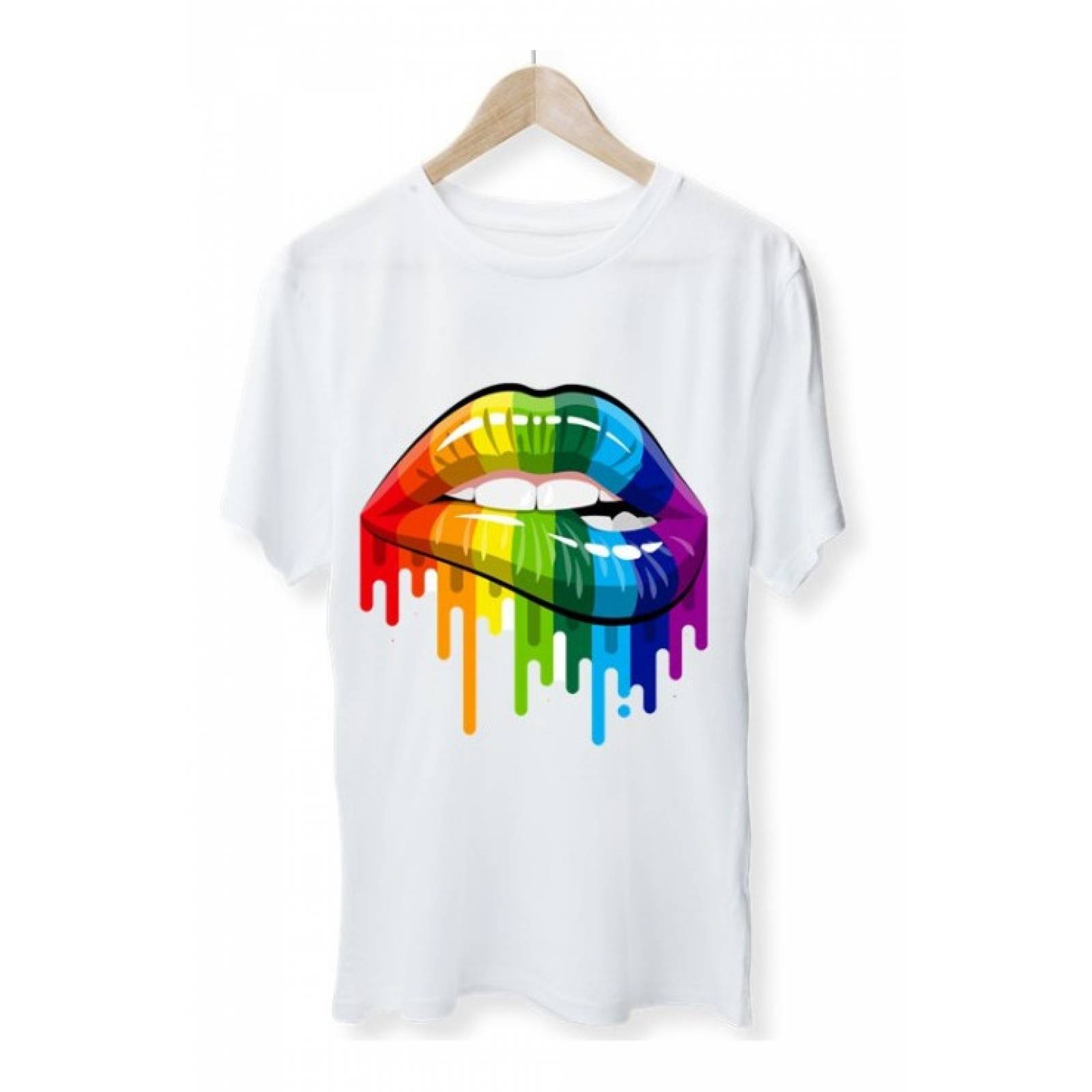PLAYERA LABIOS PRADE ORGULLO COLORES ARCOIRIS