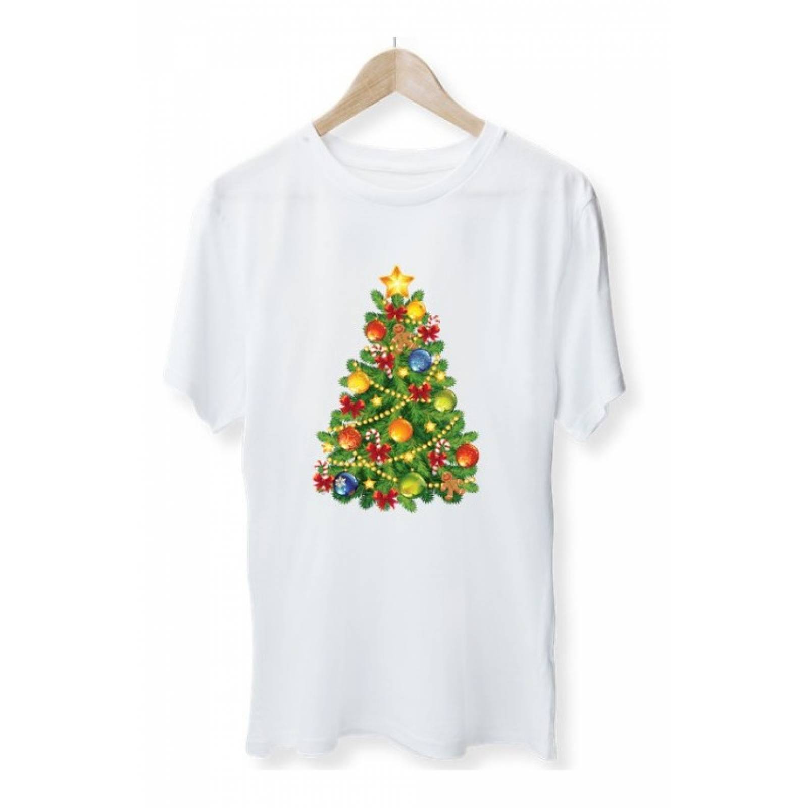 PLAYERA NAVIDAD PINO ARBOL ESFERAS