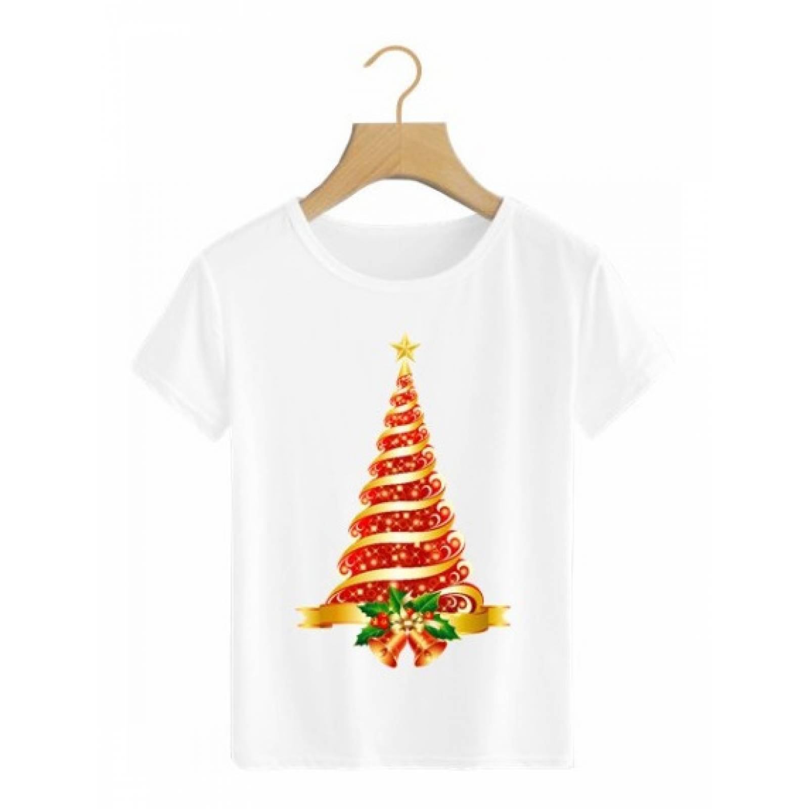PLAYERA NAVIDAD PINO ARBOL ROJO