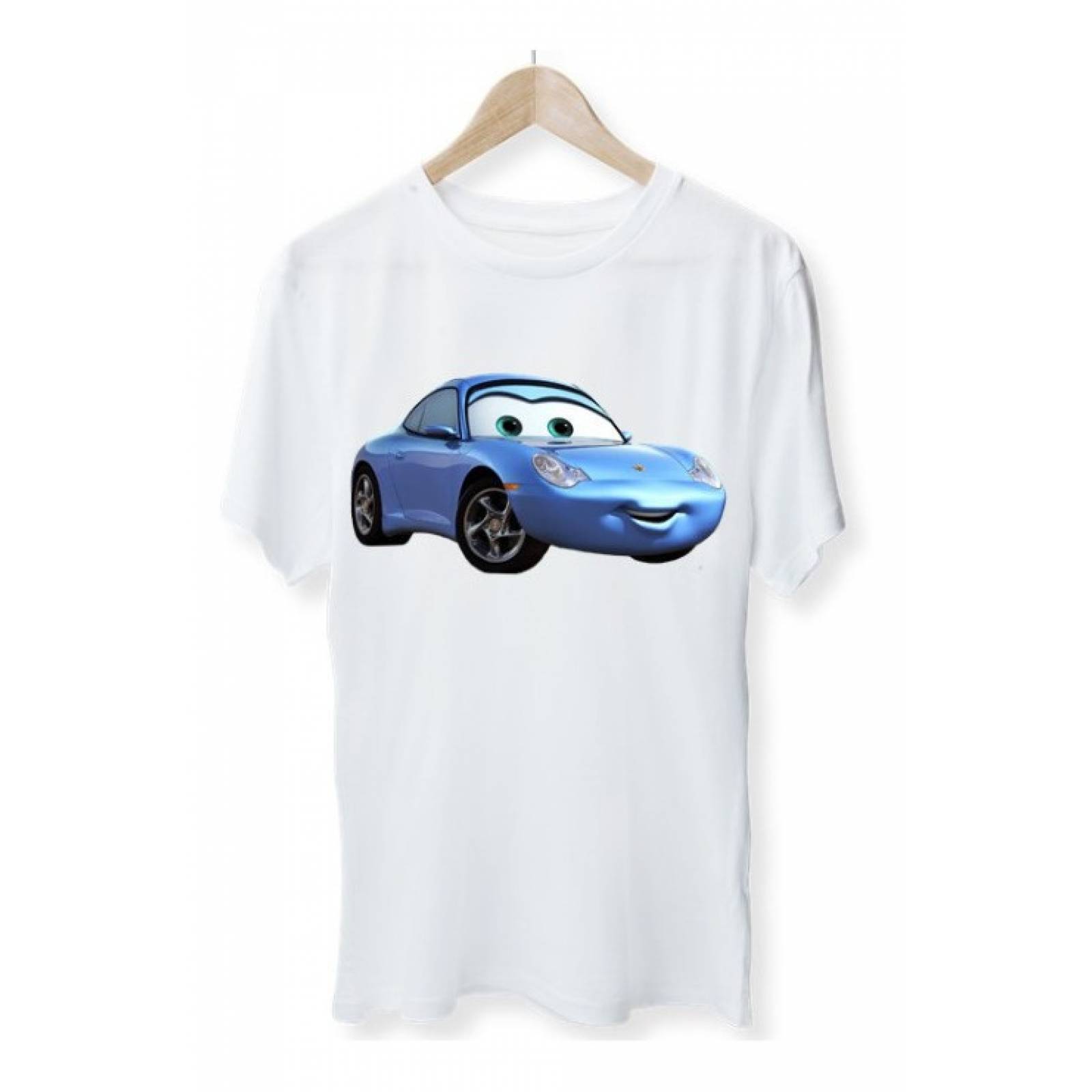 PLAYERA PERSONAJE CARS SALLY AZUL AUTO DEPORTIVO