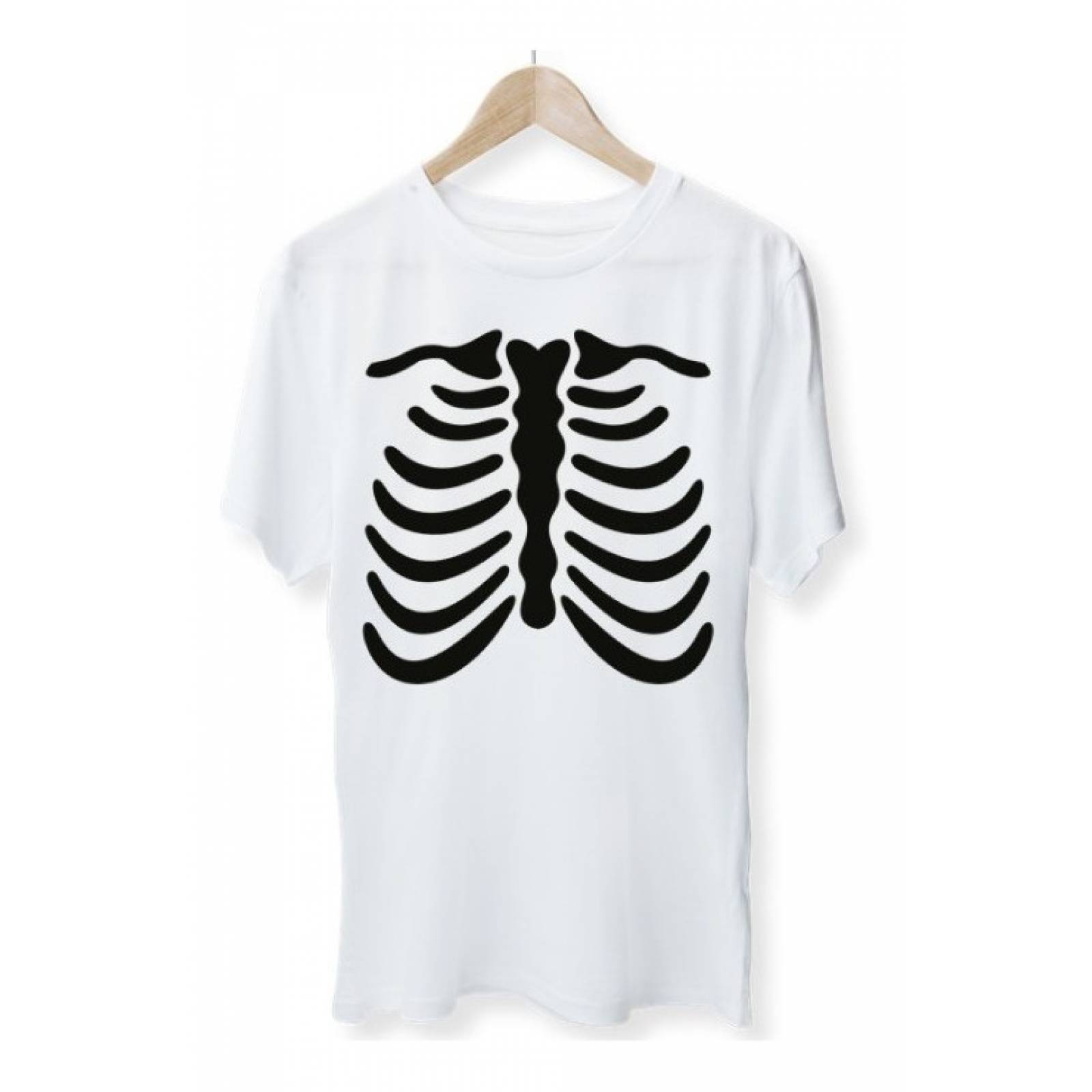 PLAYERA HALLOWEEN DIA DE MUERTOS ESQUELETO NEGRO BLANCA