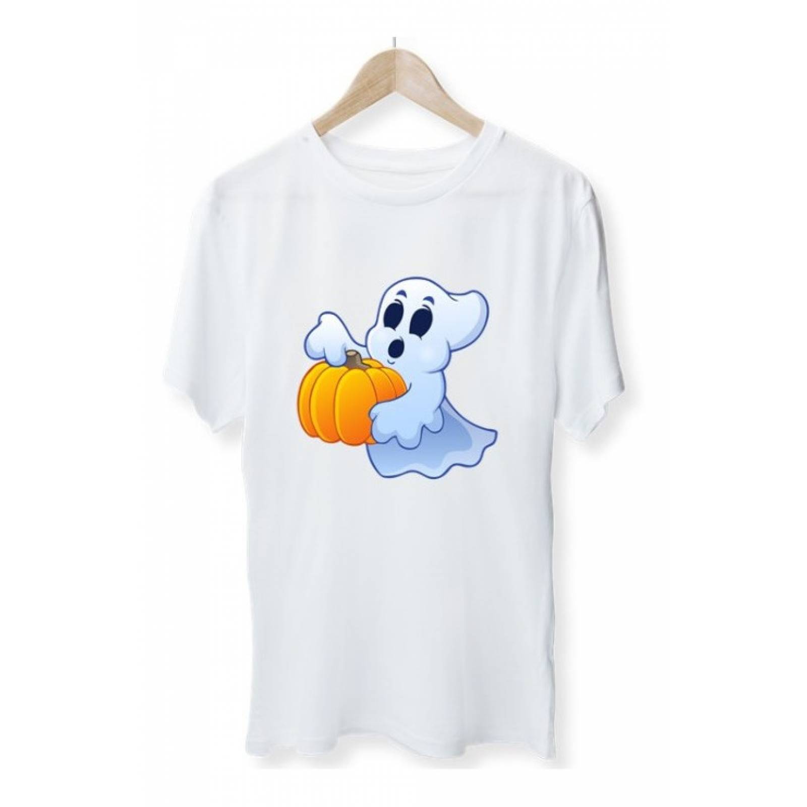 PLAYERA HALLOWEEN DIA DE MUERTOS FANTASMA CALABAZA BLANCA