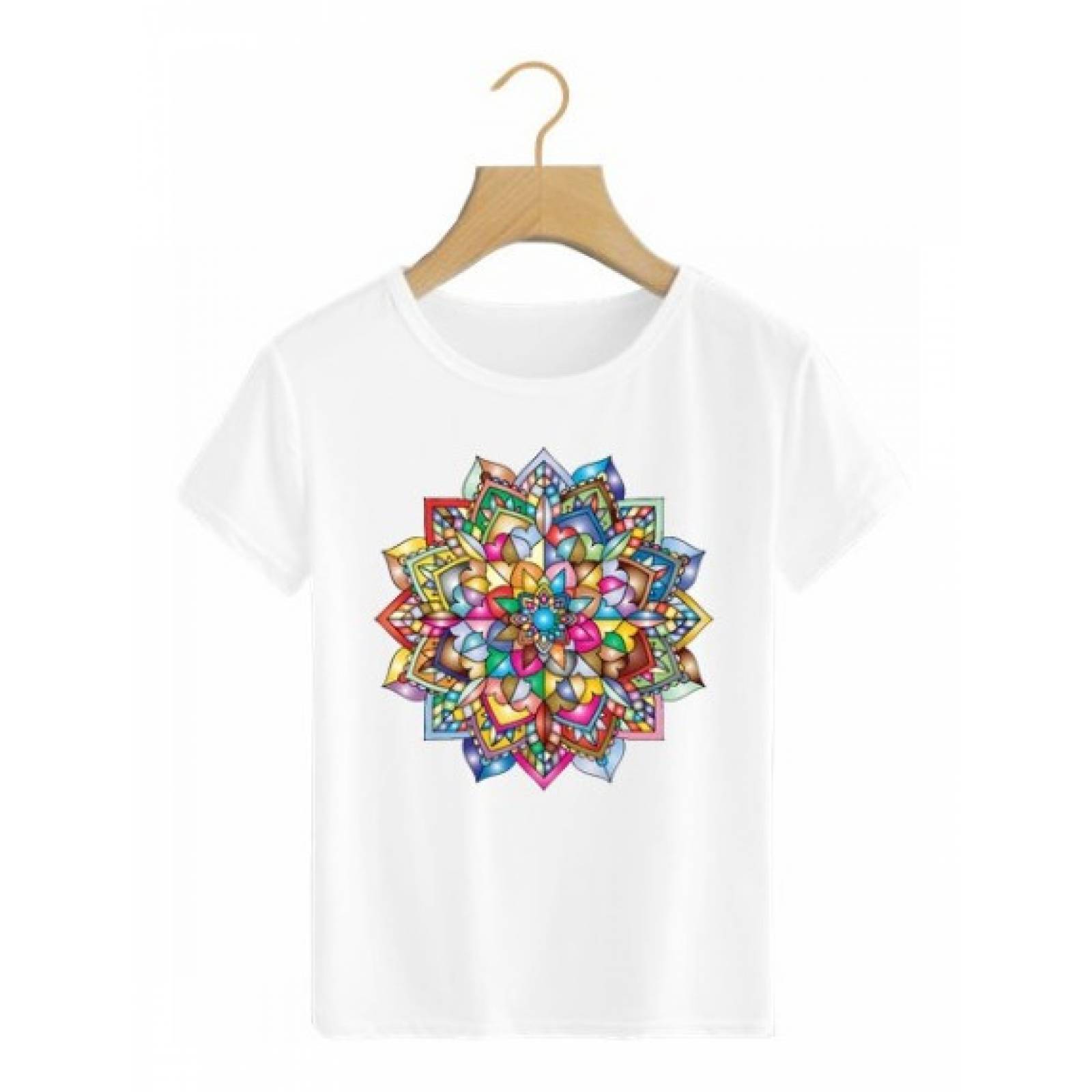 PLAYERA MANDALA BLANCA