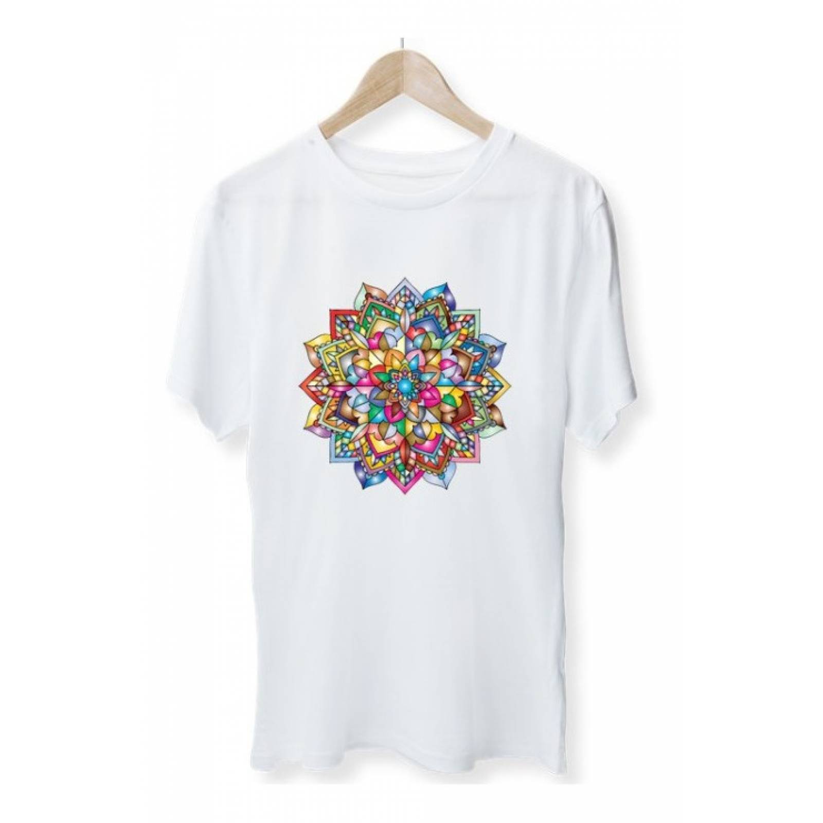 PLAYERA MANDALA BLANCA