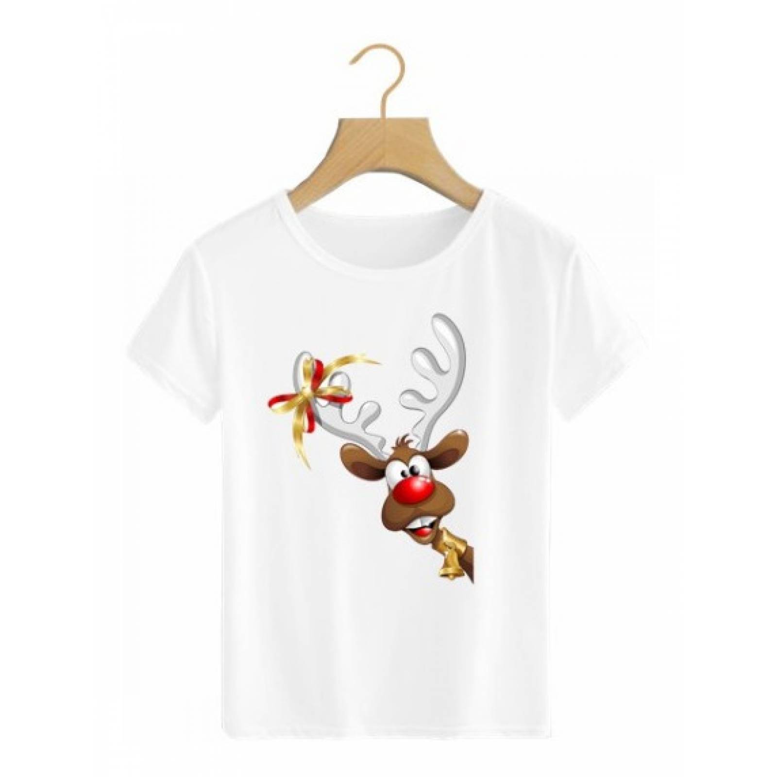 PLAYERA NAVIDAD RENO RODOLFO BLANCA