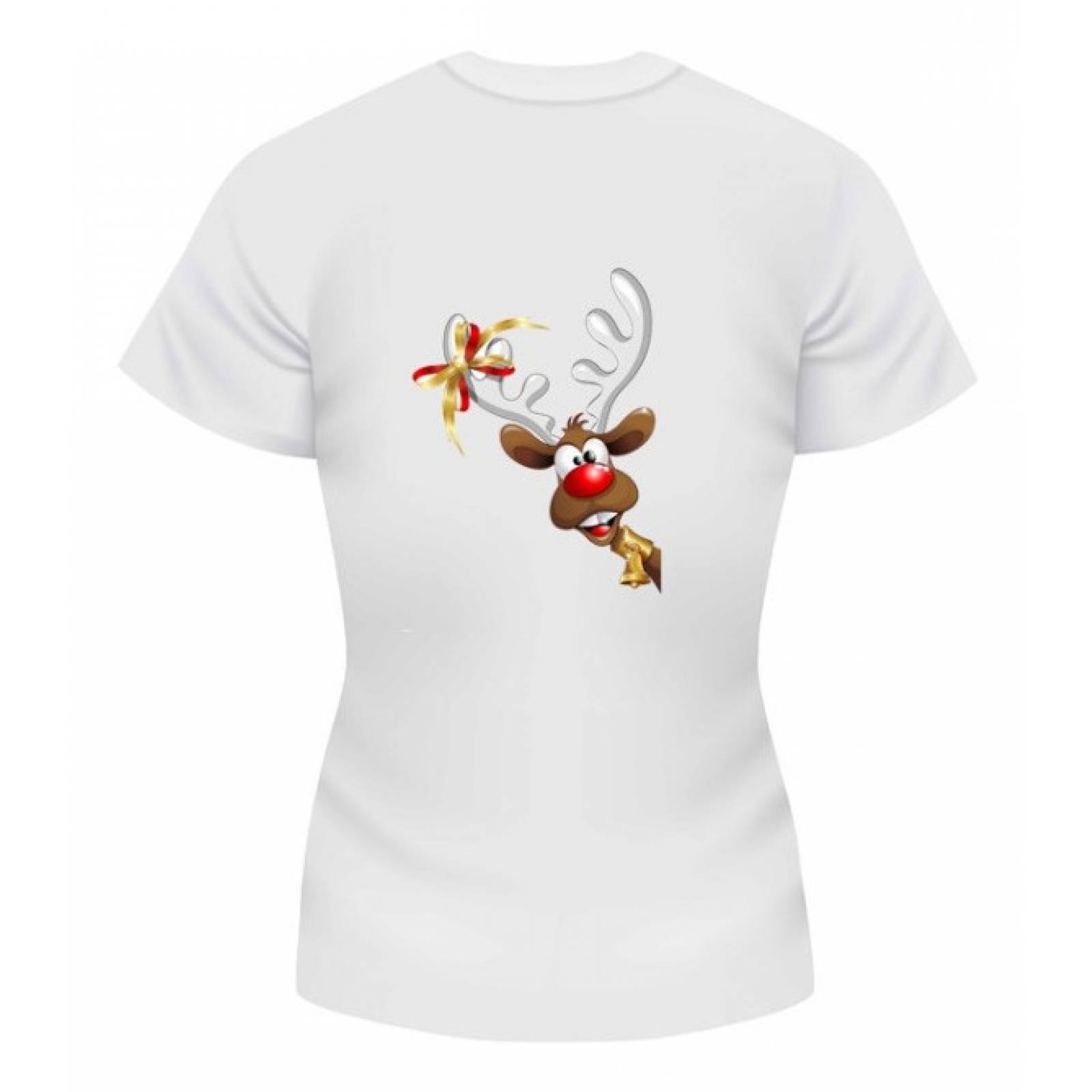 PLAYERA NAVIDAD RENO RODOLFO BLANCA