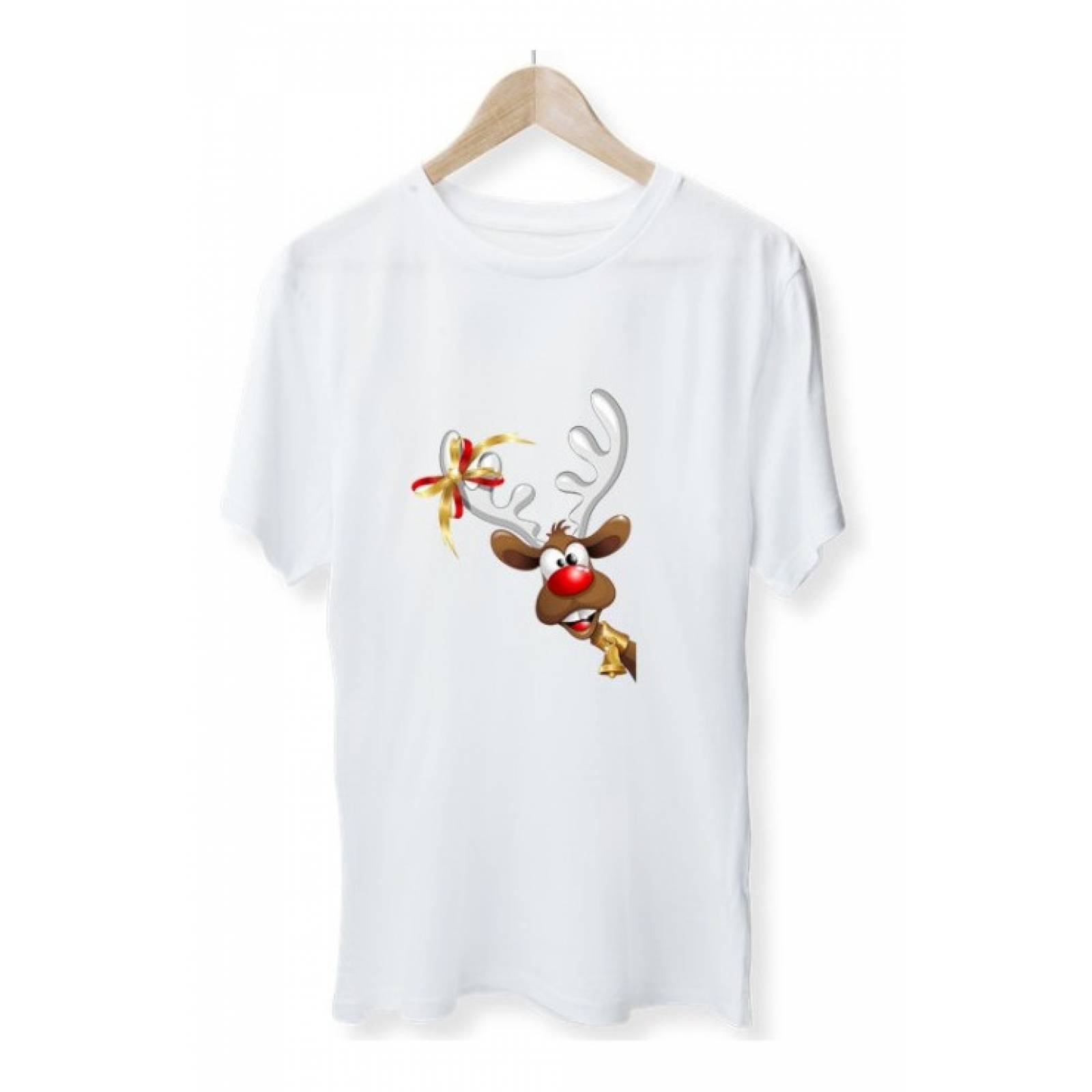 PLAYERA NAVIDAD RENO RODOLFO BLANCA