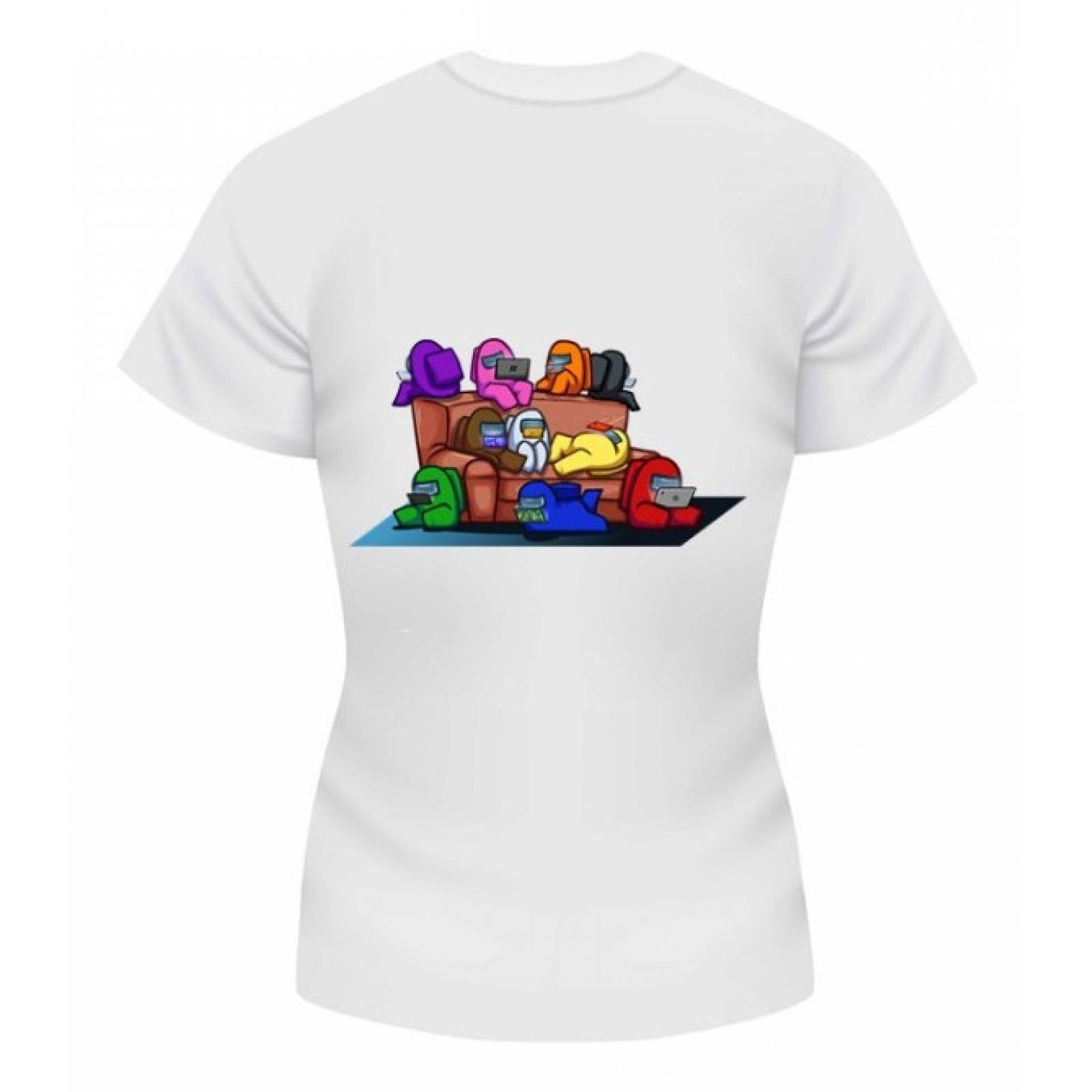 PLAYERA PERSONAJE AMONG US ROSA BLANCA