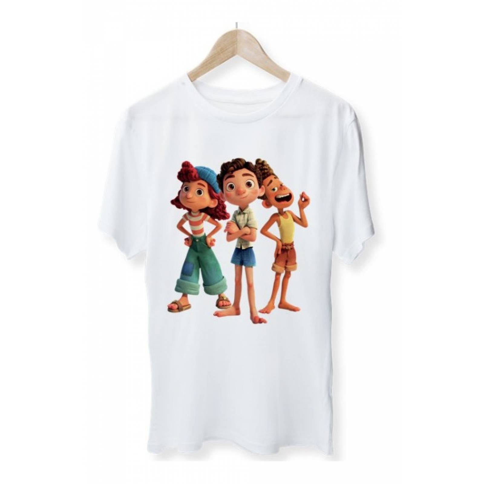 PLAYERA PERSONAJE MARIO LUIGI BLANCA