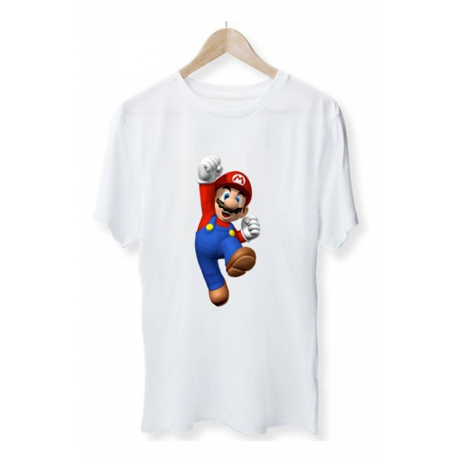 PLAYERA PERSONAJE MARIO YOSHI BLANCA