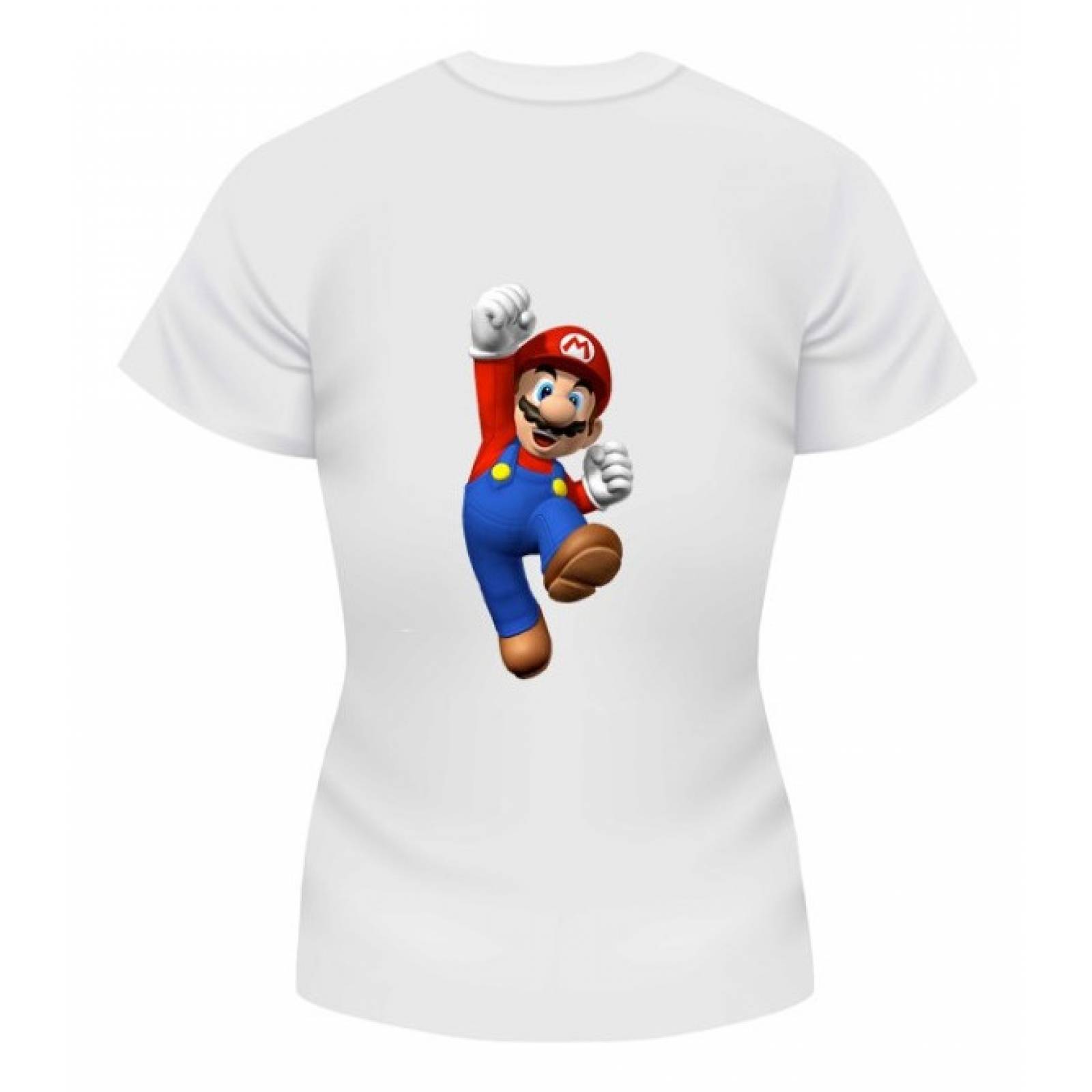 PLAYERA PERSONAJE MARIO YOSHI BLANCA