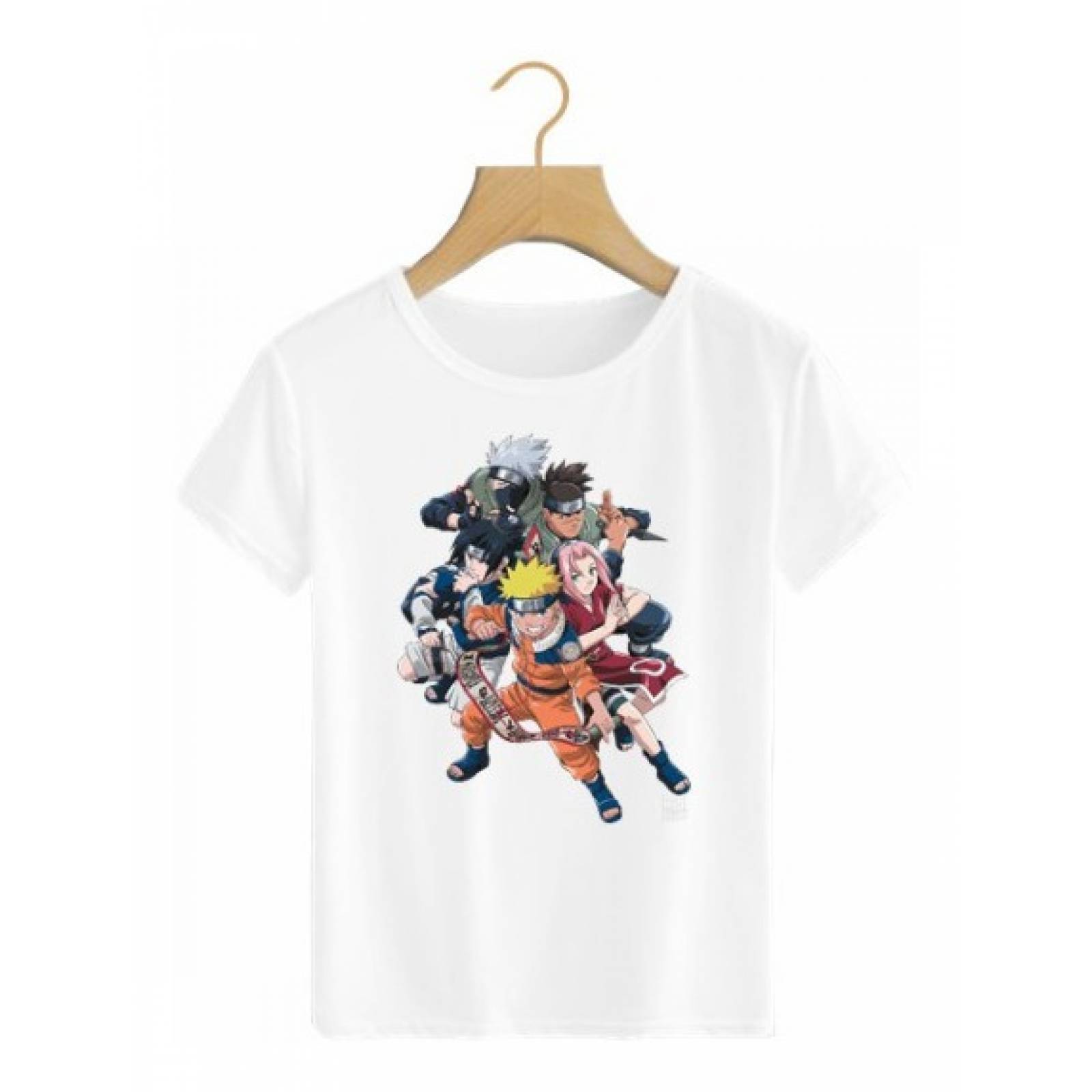 PLAYERA PERSONAJE NARUTO ROJO BLANCA