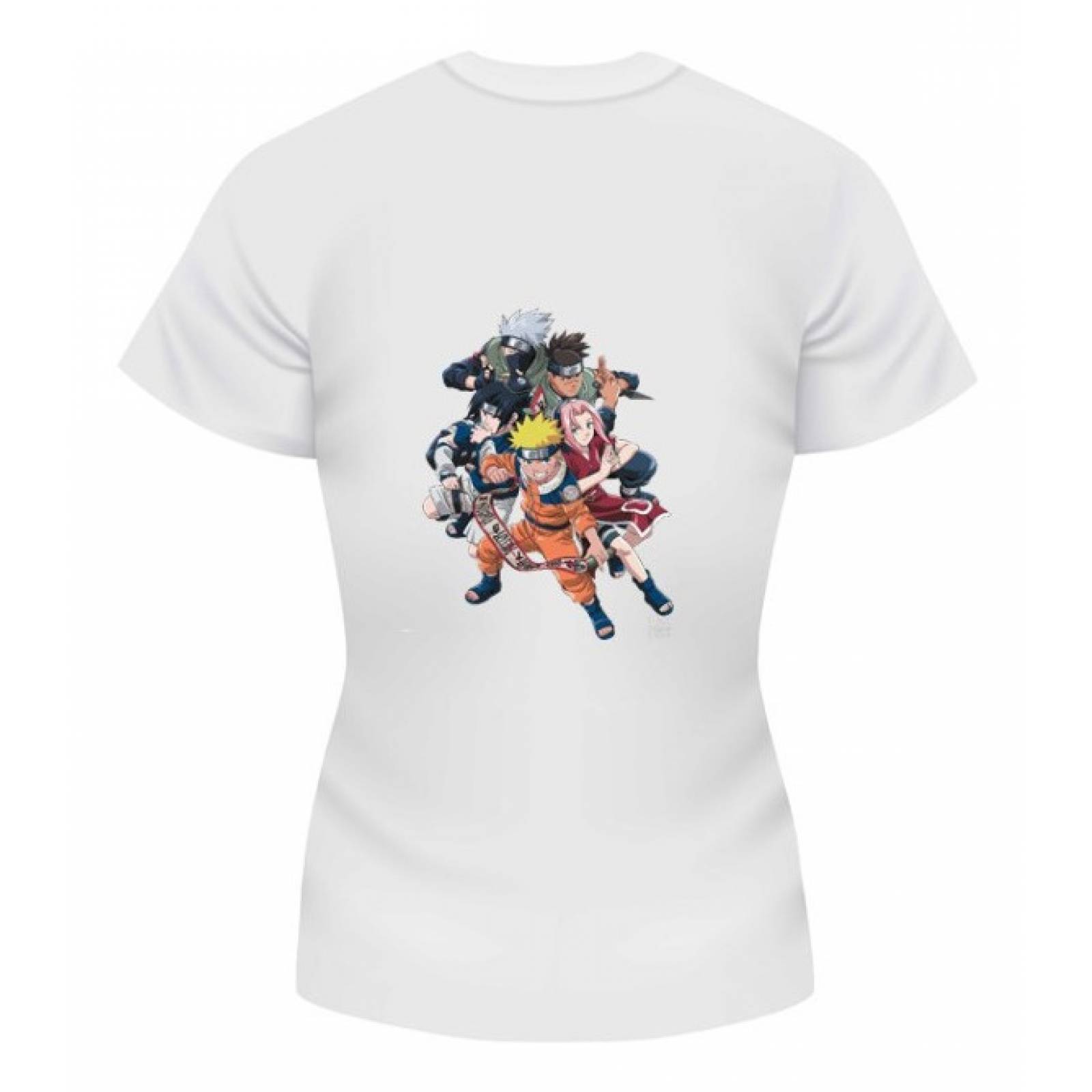 PLAYERA PERSONAJE NARUTO ROJO BLANCA