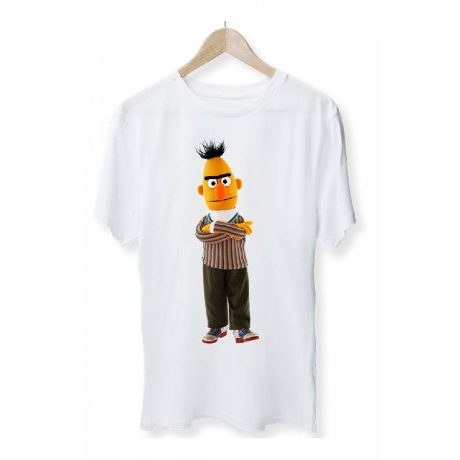 PLAYERA PERSONAJE PLAZA SESAMO COME GALLETAS DIBUJO BLANCA