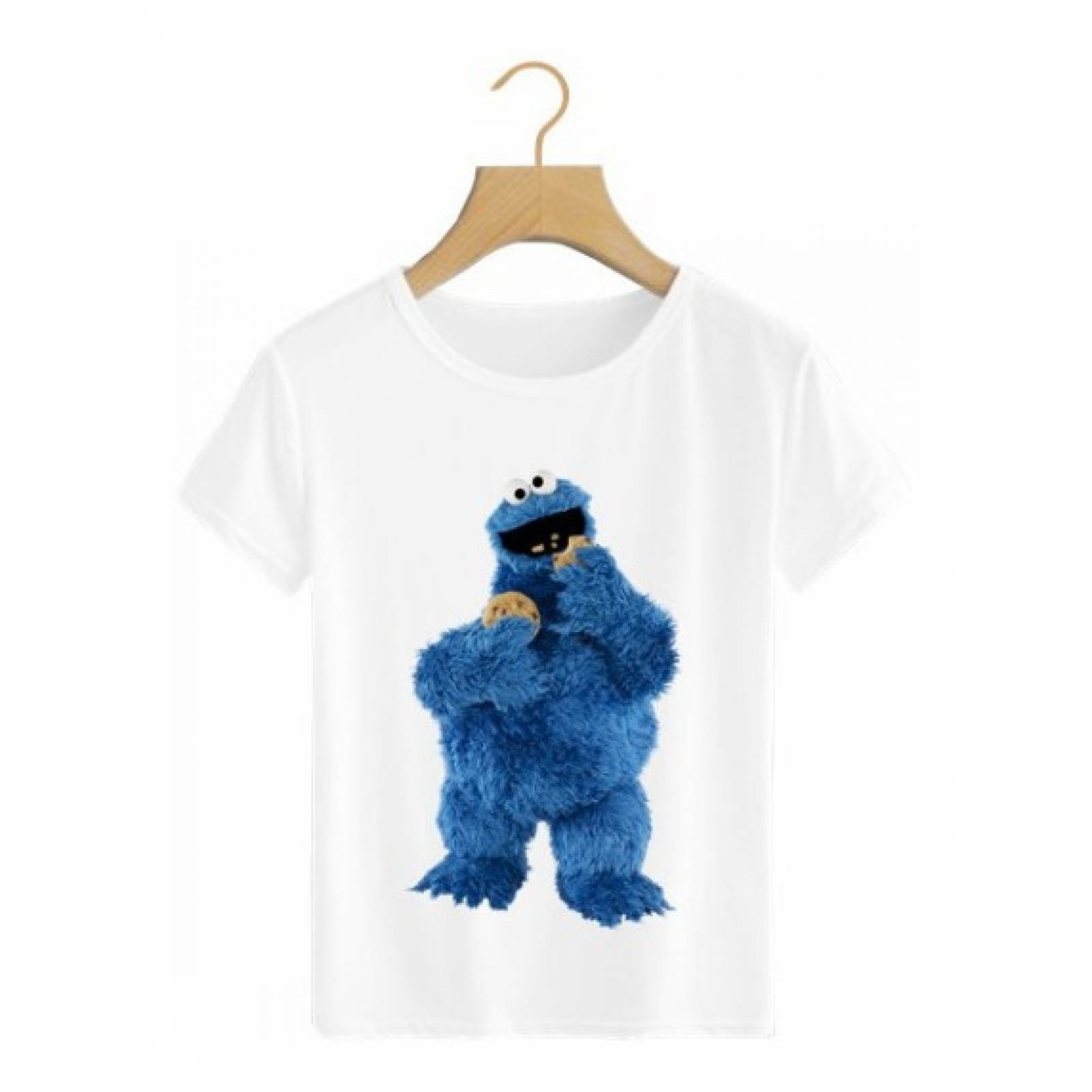 PLAYERA PERSONAJE PLAZA SESAMO ELMO FIESTA REGALOS BLANCA