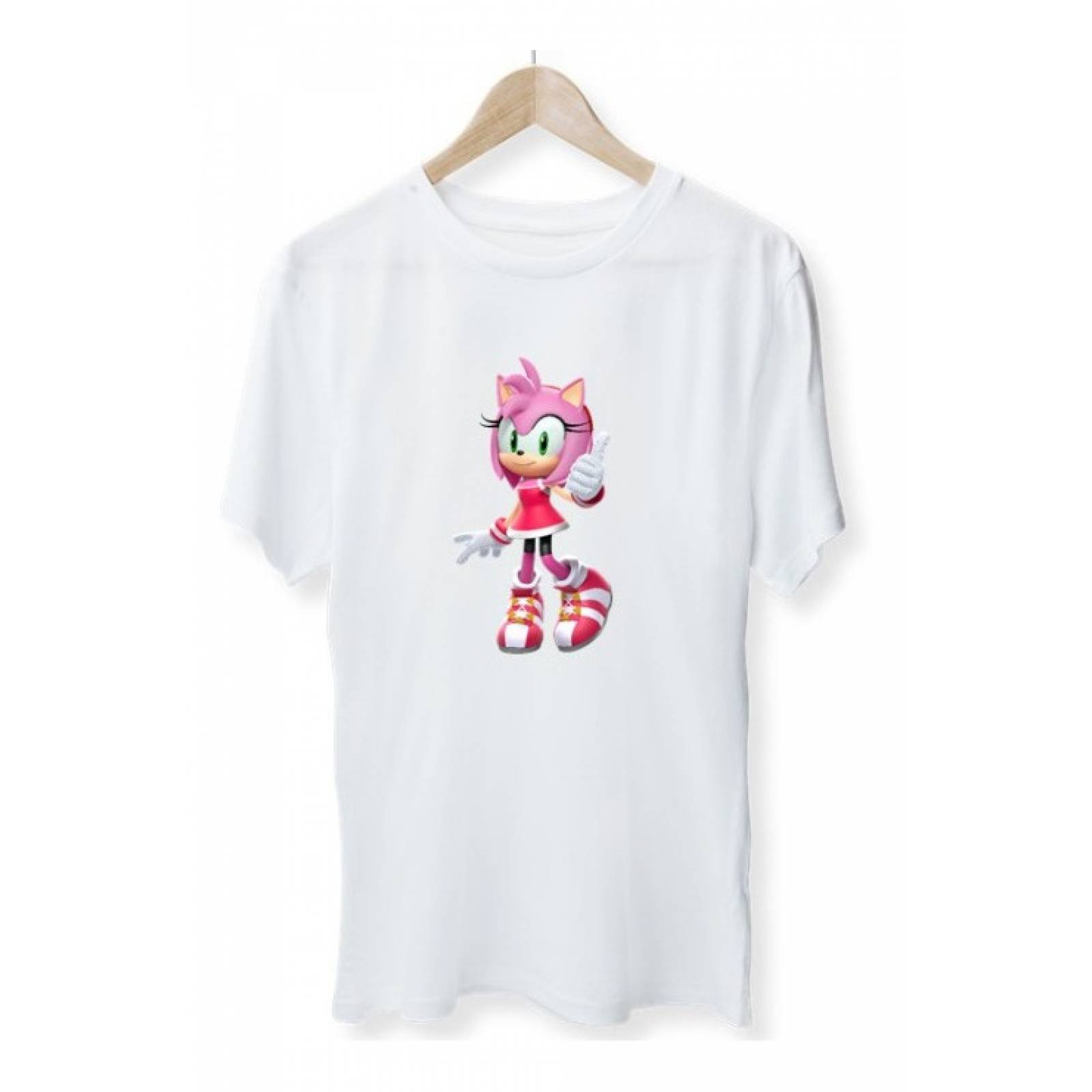PLAYERA PERSONAJE SONIC NIÑA BLANCA