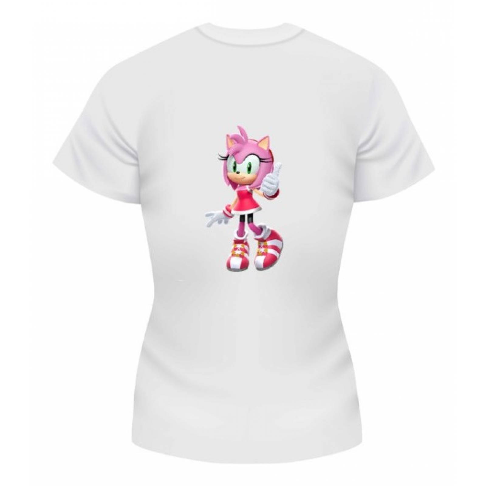 PLAYERA PERSONAJE SONIC NIÑA BLANCA