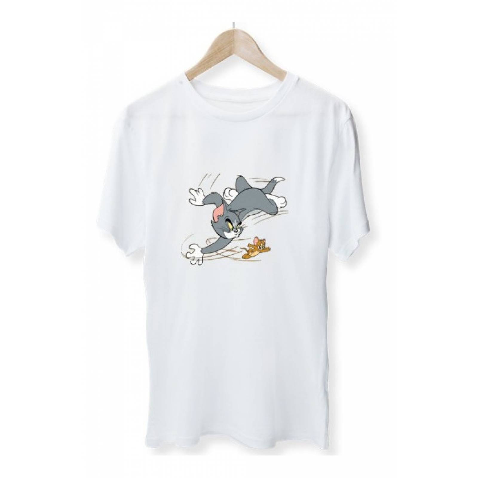 PLAYERA PERSONAJE TOM Y JERRY BLANCA