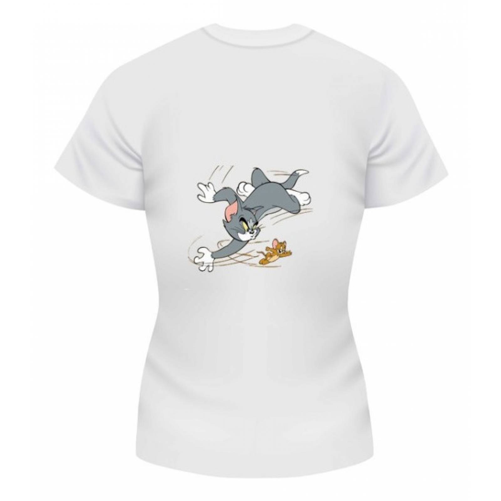 PLAYERA PERSONAJE TOM Y JERRY BLANCA