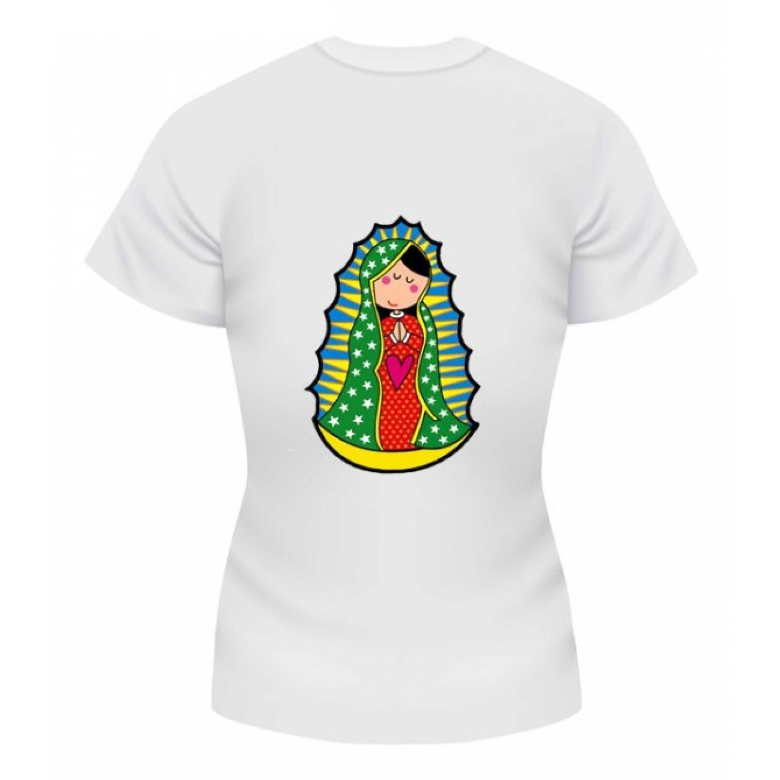 PLAYERA VIRGEN DE GUADALUPE VIRGENCITA BLANCA