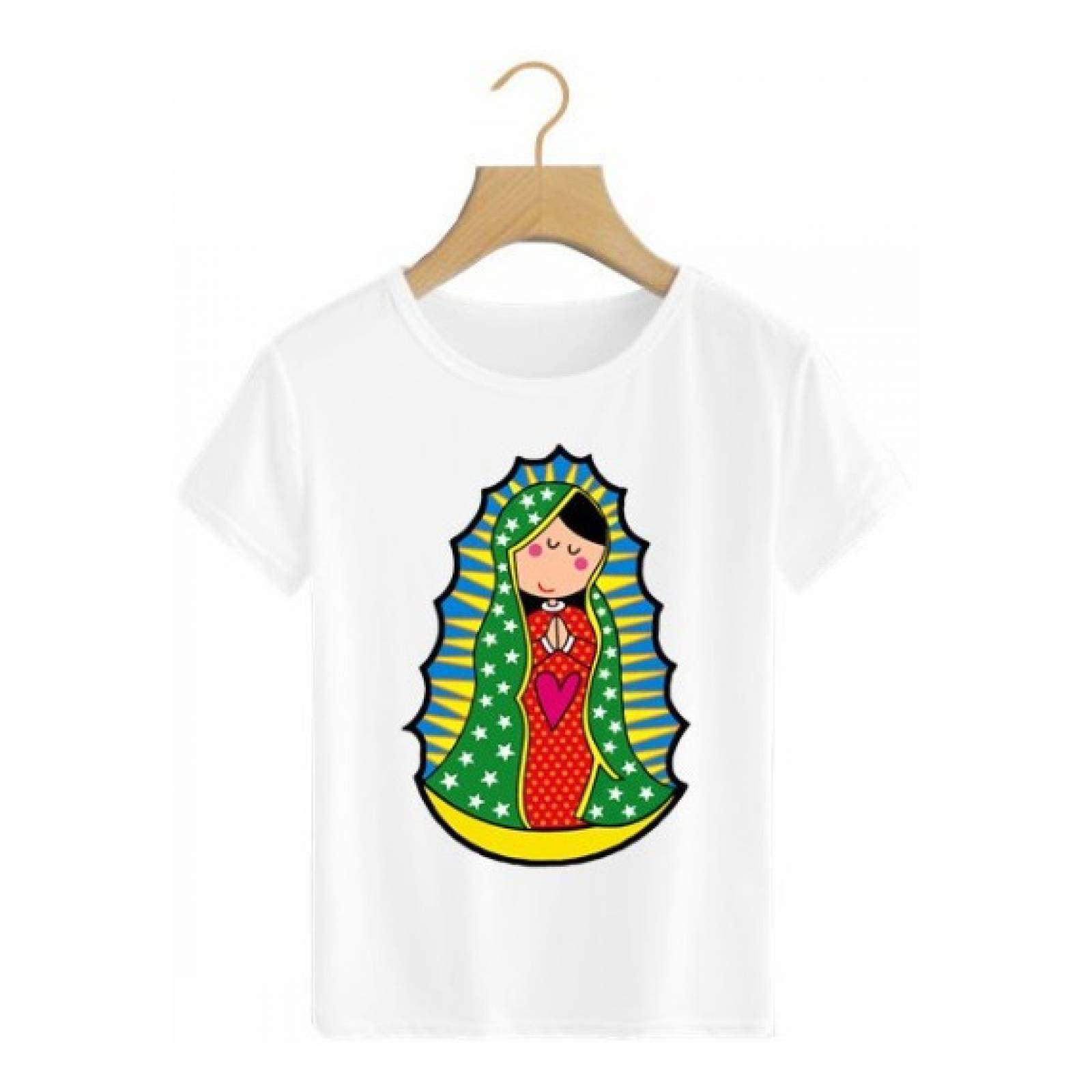 PLAYERA VIRGEN DE GUADALUPE VIRGENCITA BLANCA