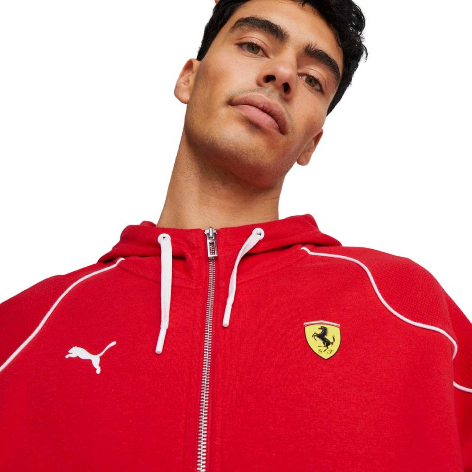 Sudadera con Gorro Puma para Hombre Ferrari Race Hooded Sweat Jacket Rojo