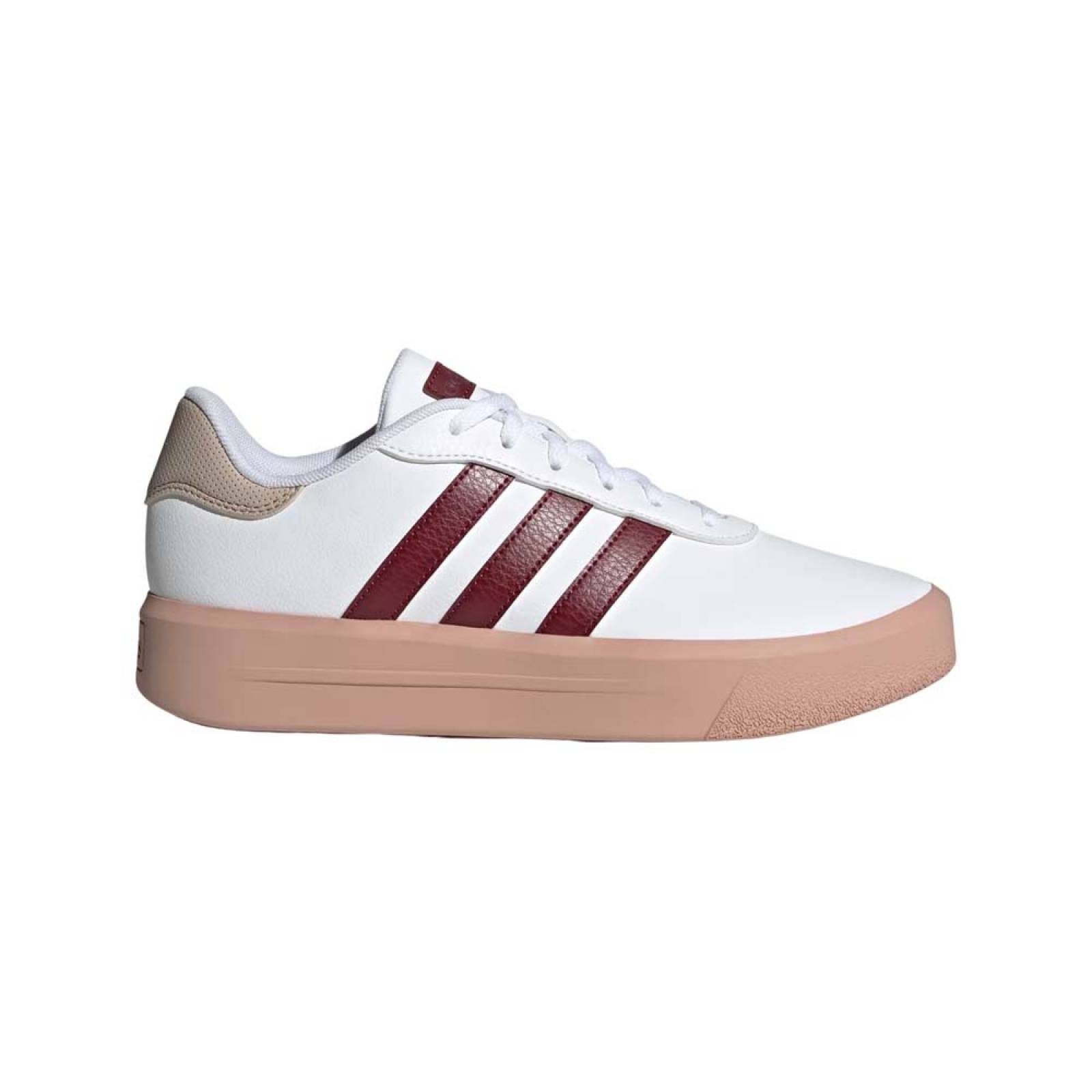 Calzado Adidas Mujer Court Platform Ig3112 Blanco Rojo