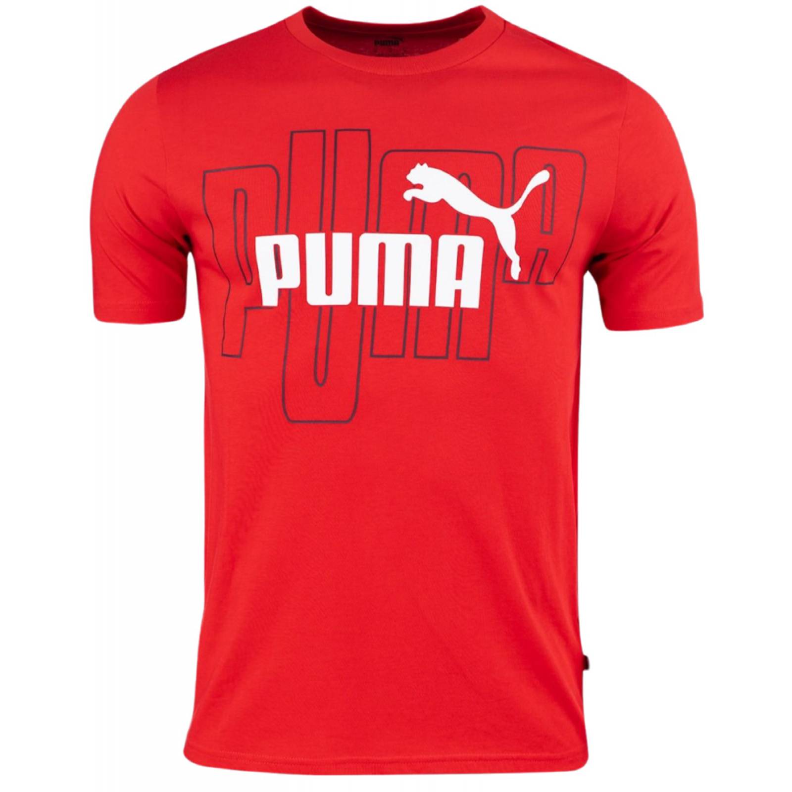 Playera Manga Corta Puma para Hombre Graphics No. 1 Logo Tee Rojo