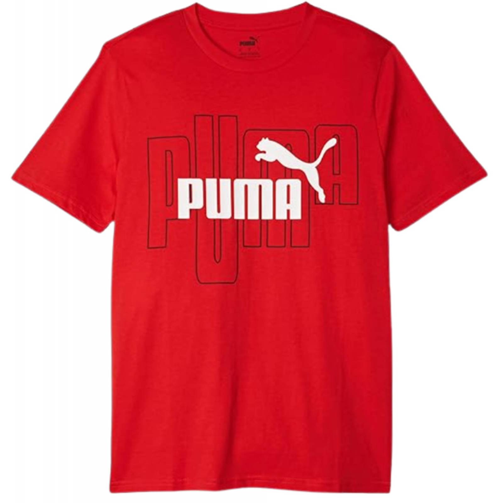 Playera Manga Corta Puma para Hombre Graphics No. 1 Logo Tee Rojo