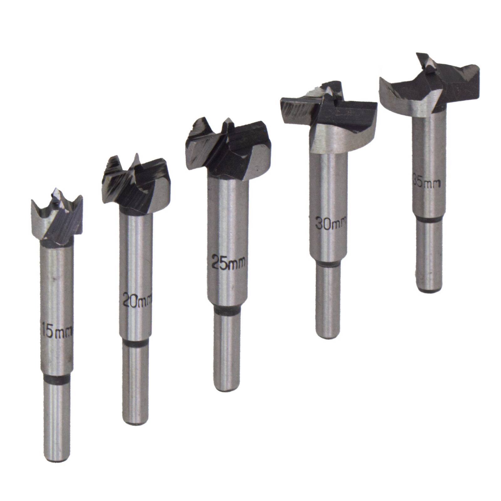 Kit 5 Brocas Forstner Bisagra 15-35 Mm Madera Taladro Router