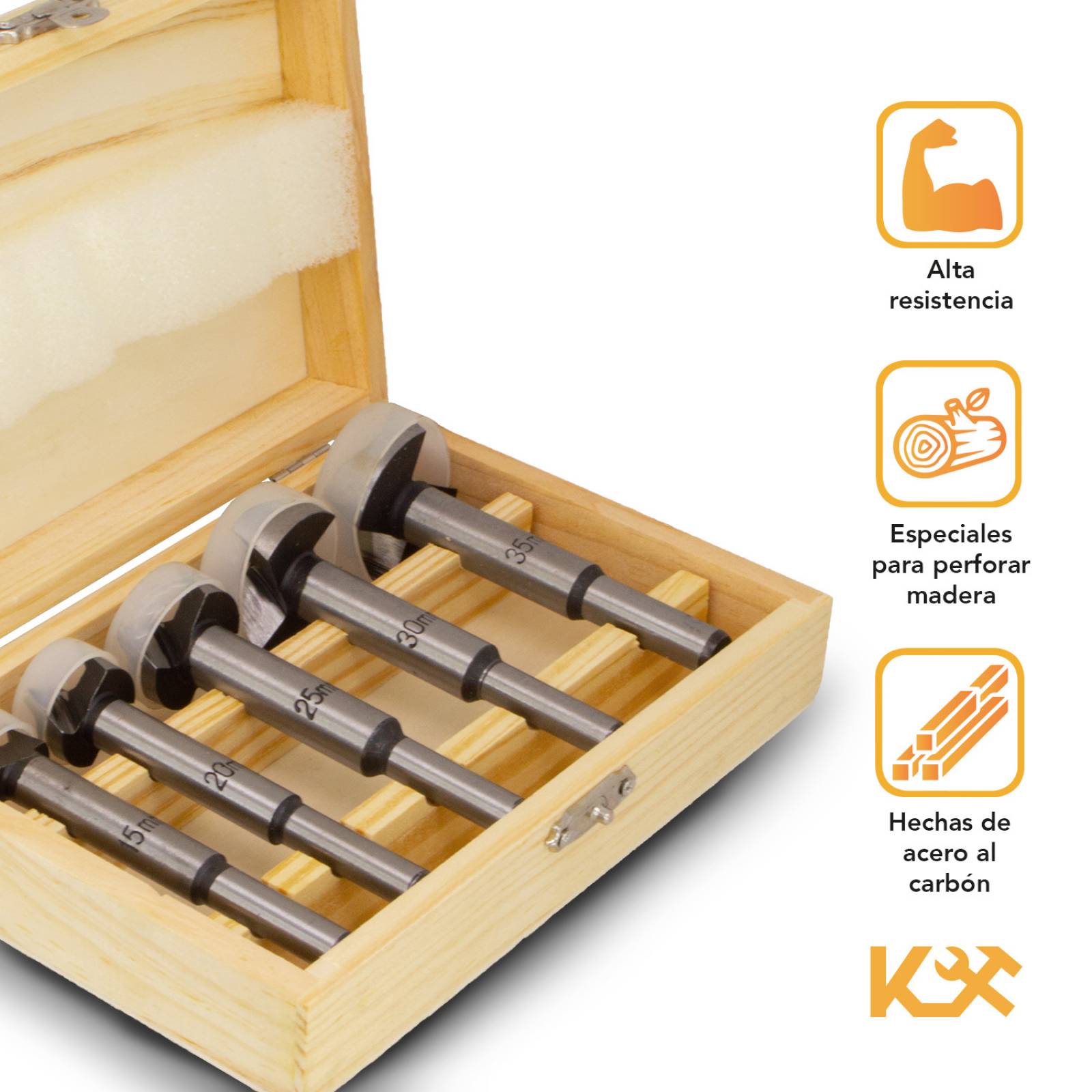 Kit brocas para madera Forstner