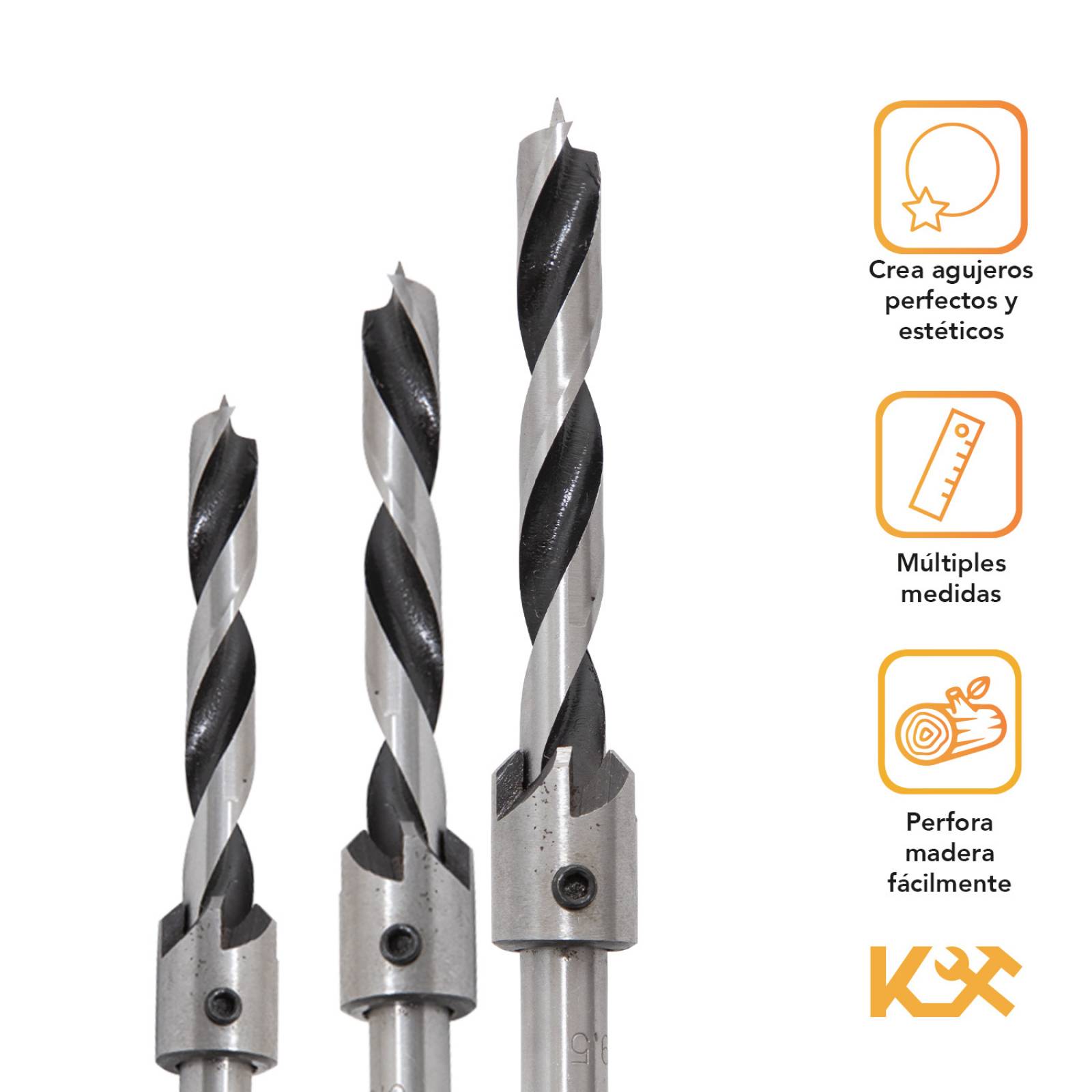 Broca Avellanador Para Madera Carpintero 7 Pzs 1/8-3/8in