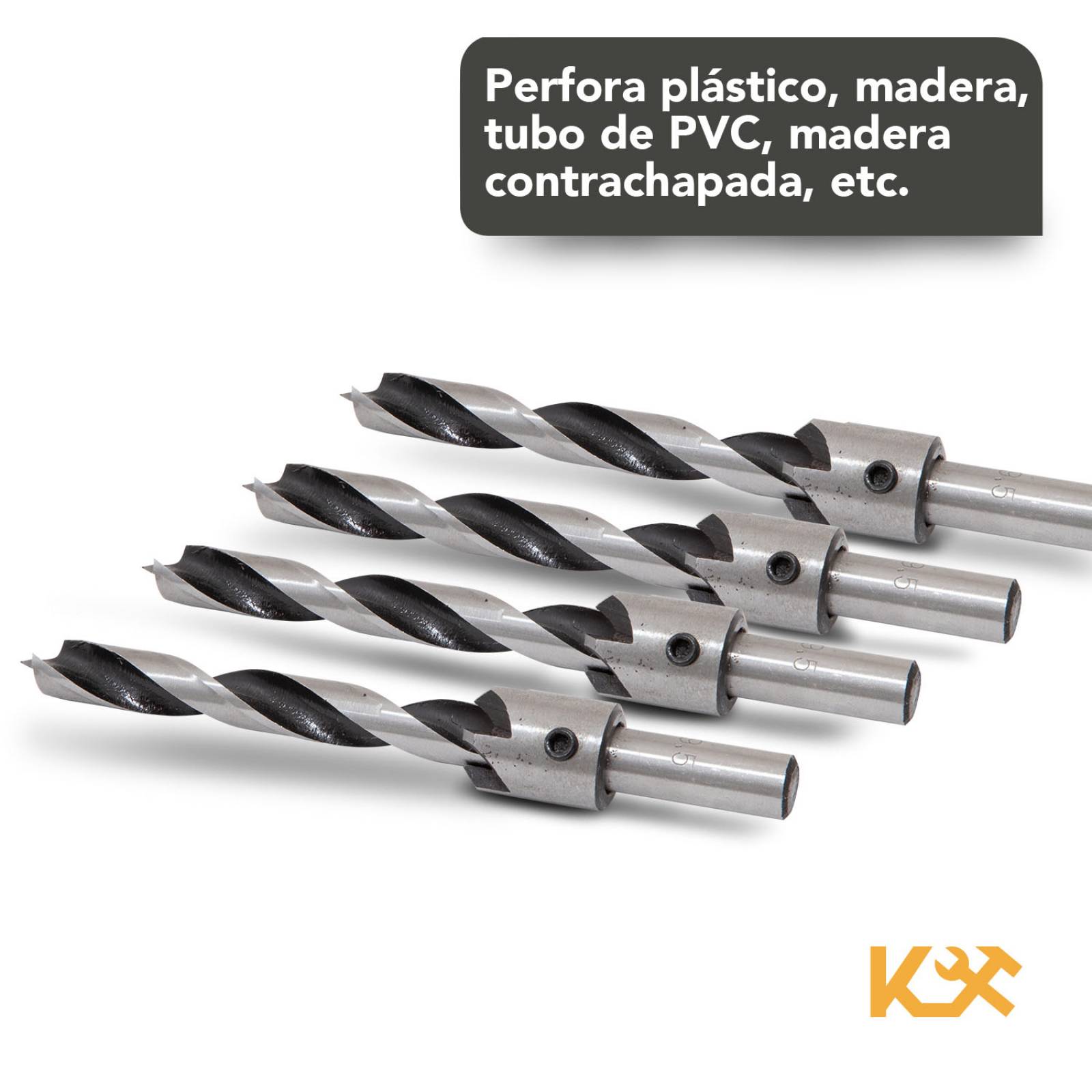 Broca Avellanador Para Madera Carpintero 7 Pzs 1/8-3/8in