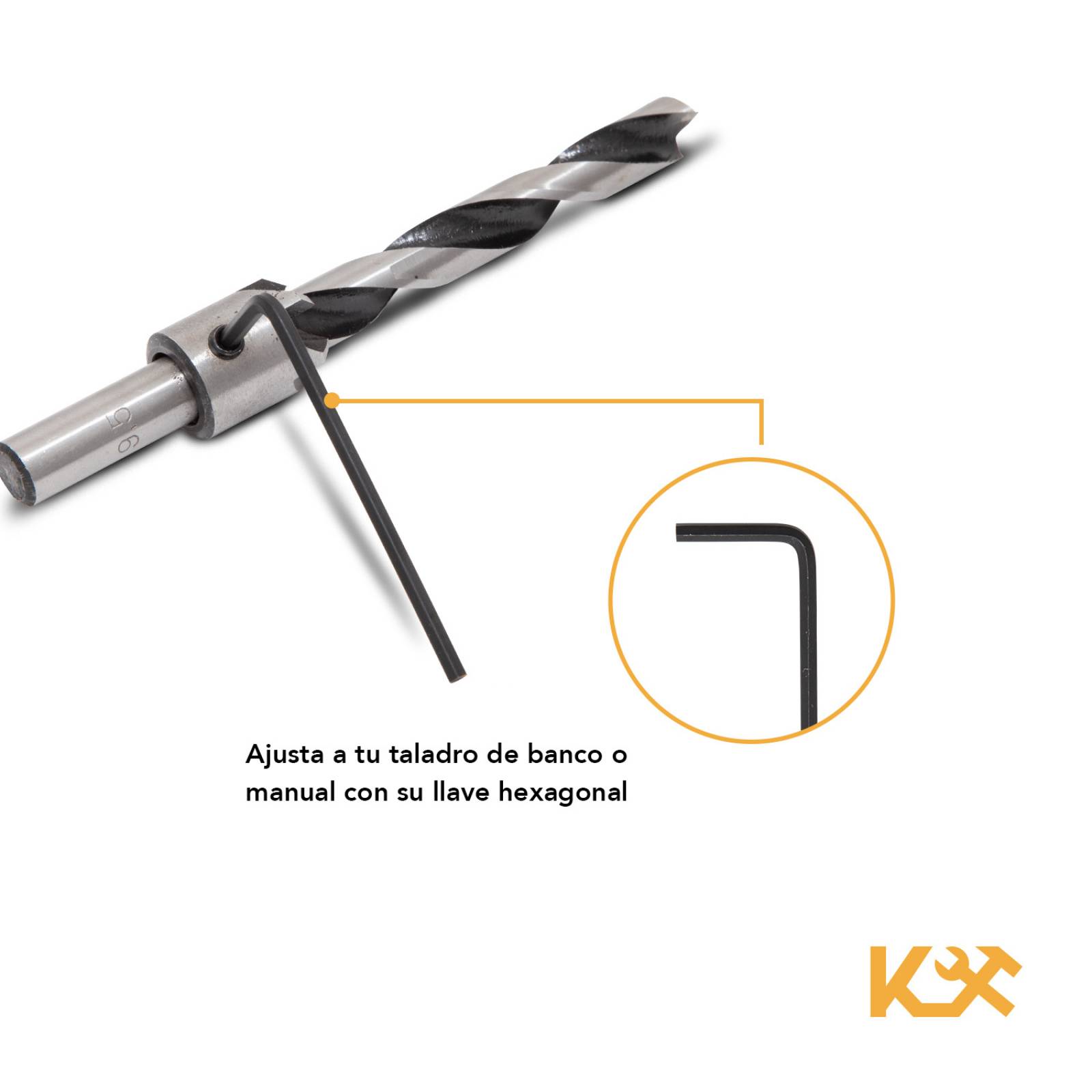 Broca Avellanador Para Madera Carpintero 7 Pzs 1/8-3/8in