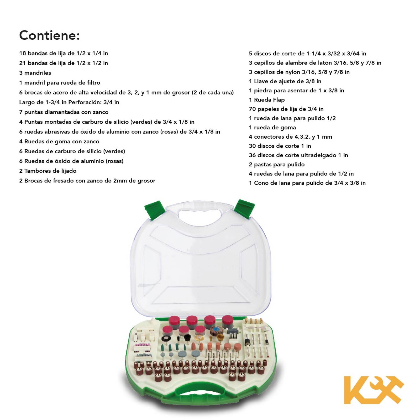 Juego Accesorios Para Mototool Taladro 250 Pzs Lijas Disco