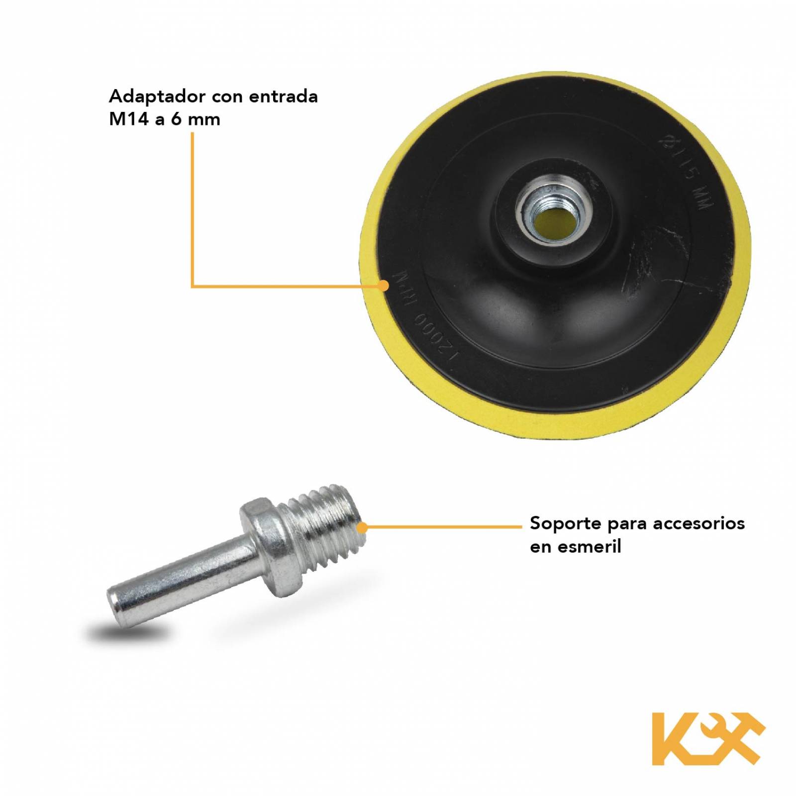 Kit Para Lijar Para Taladro Esponja Lija Adaptador 115m 12pz