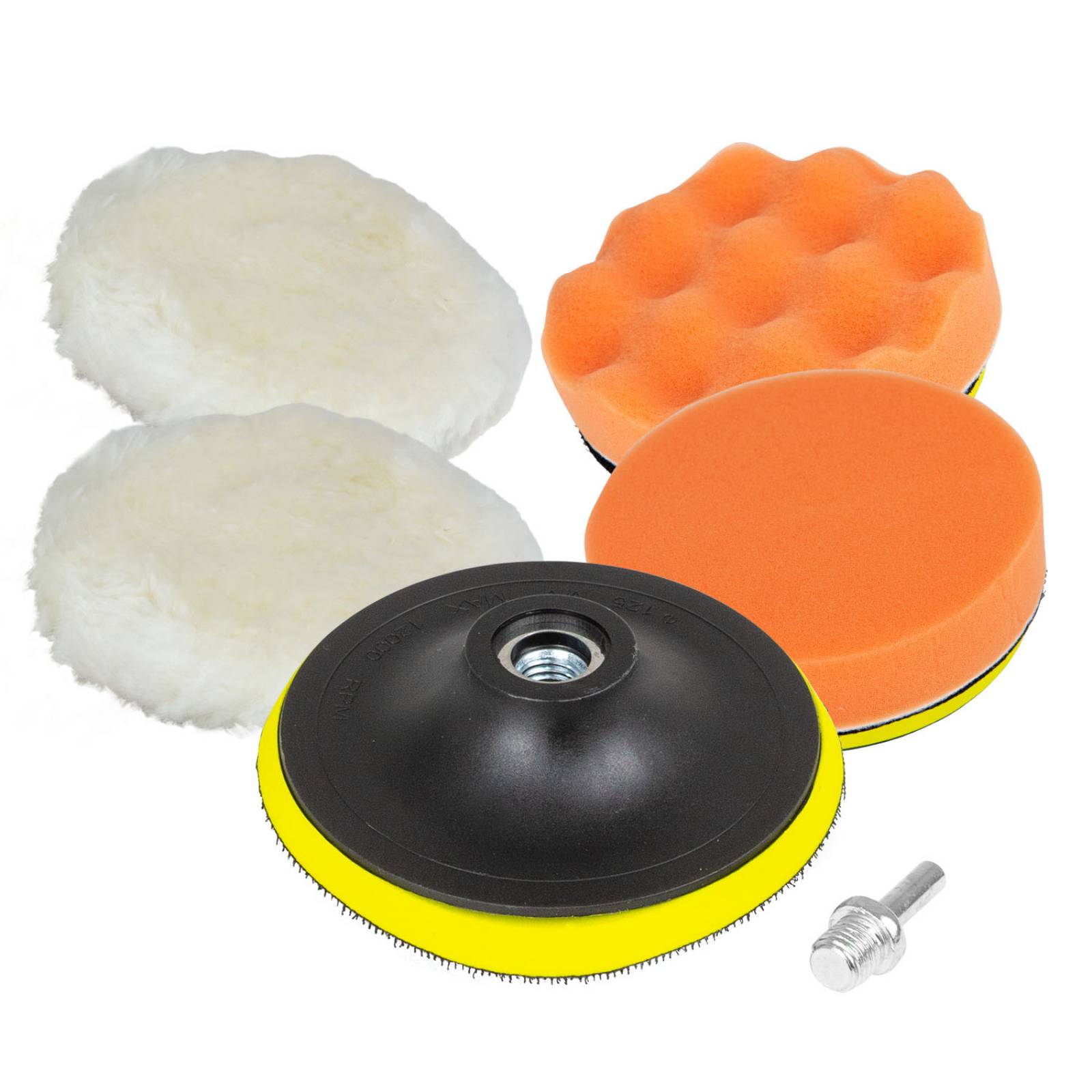 Kit Borlas Para Pulir Para Taladro Almohadilla Esponja 6 Pzs