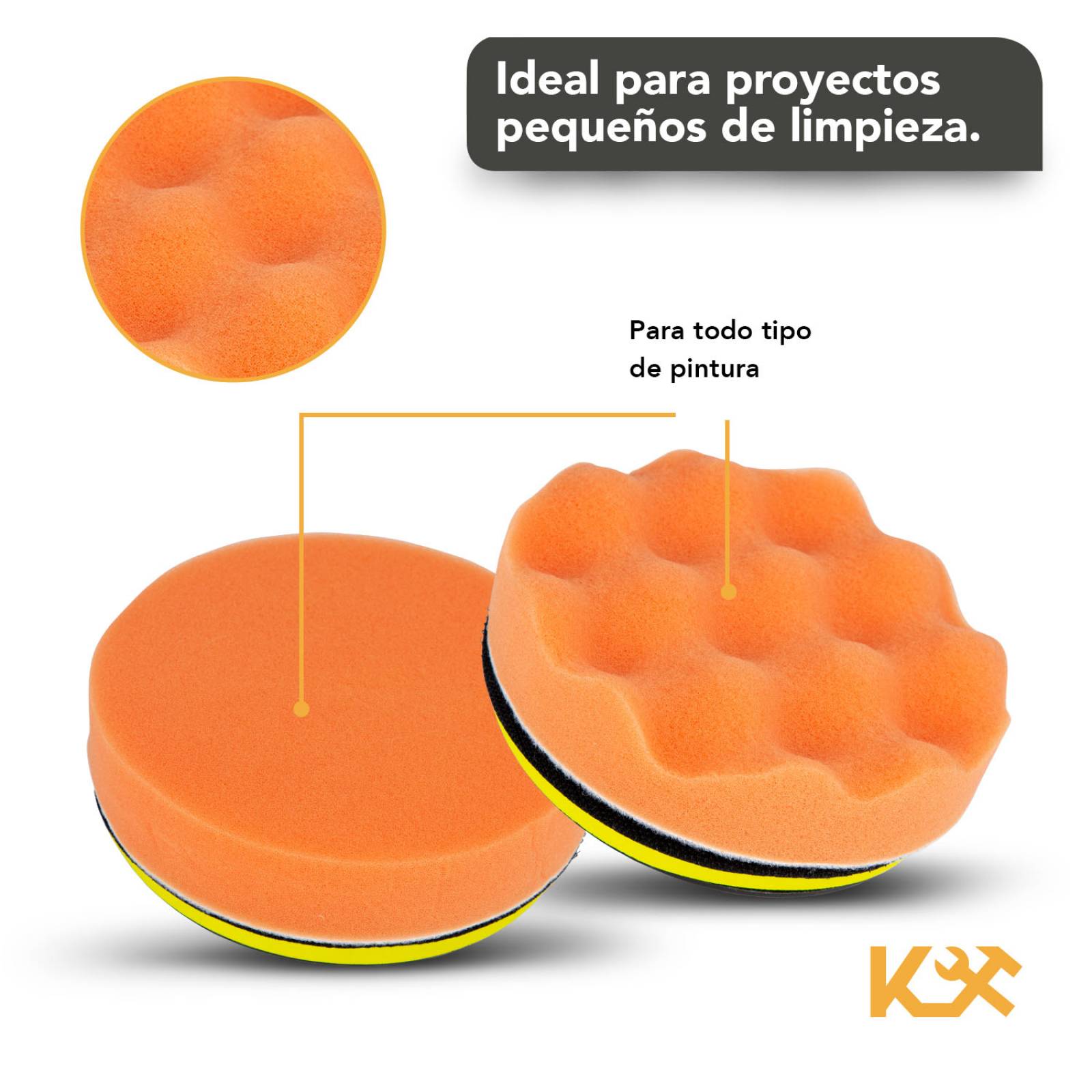 Kit Borlas Para Pulir Para Taladro Almohadilla Esponja 6 Pzs