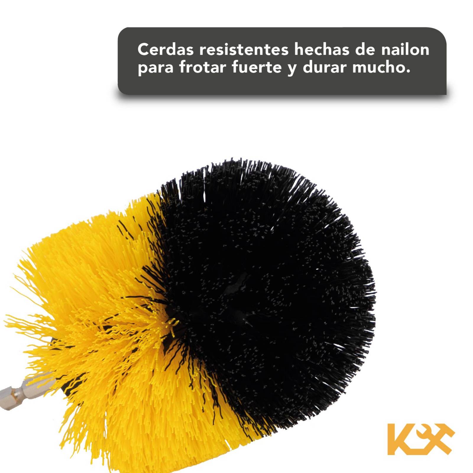 Kit Cepillo Para Taladro 3 Pzs Nailon Escobilla Limpieza