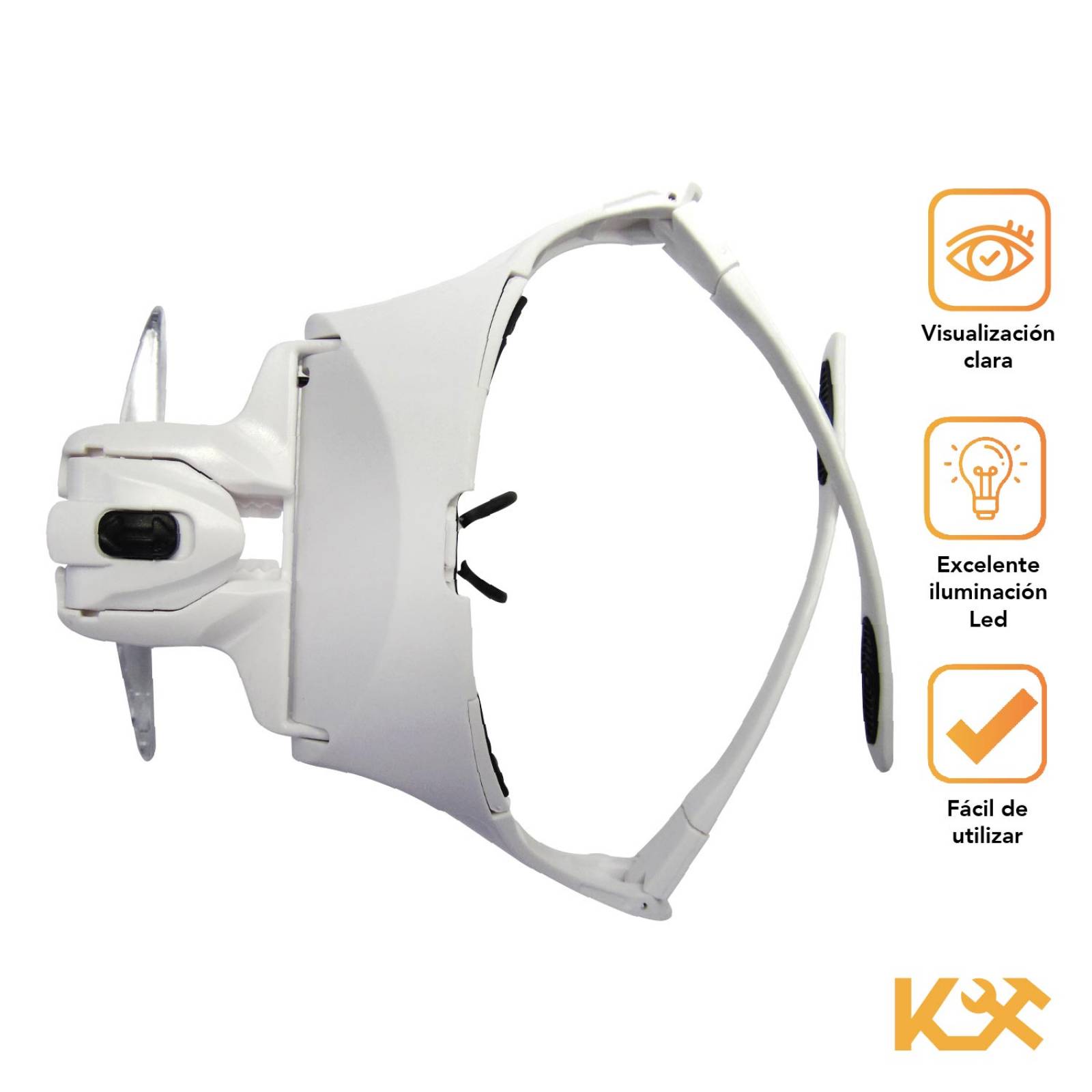 Lupa Optovisor Con Luz Led Para Doctor O Joyero 1.2x A 3.5x