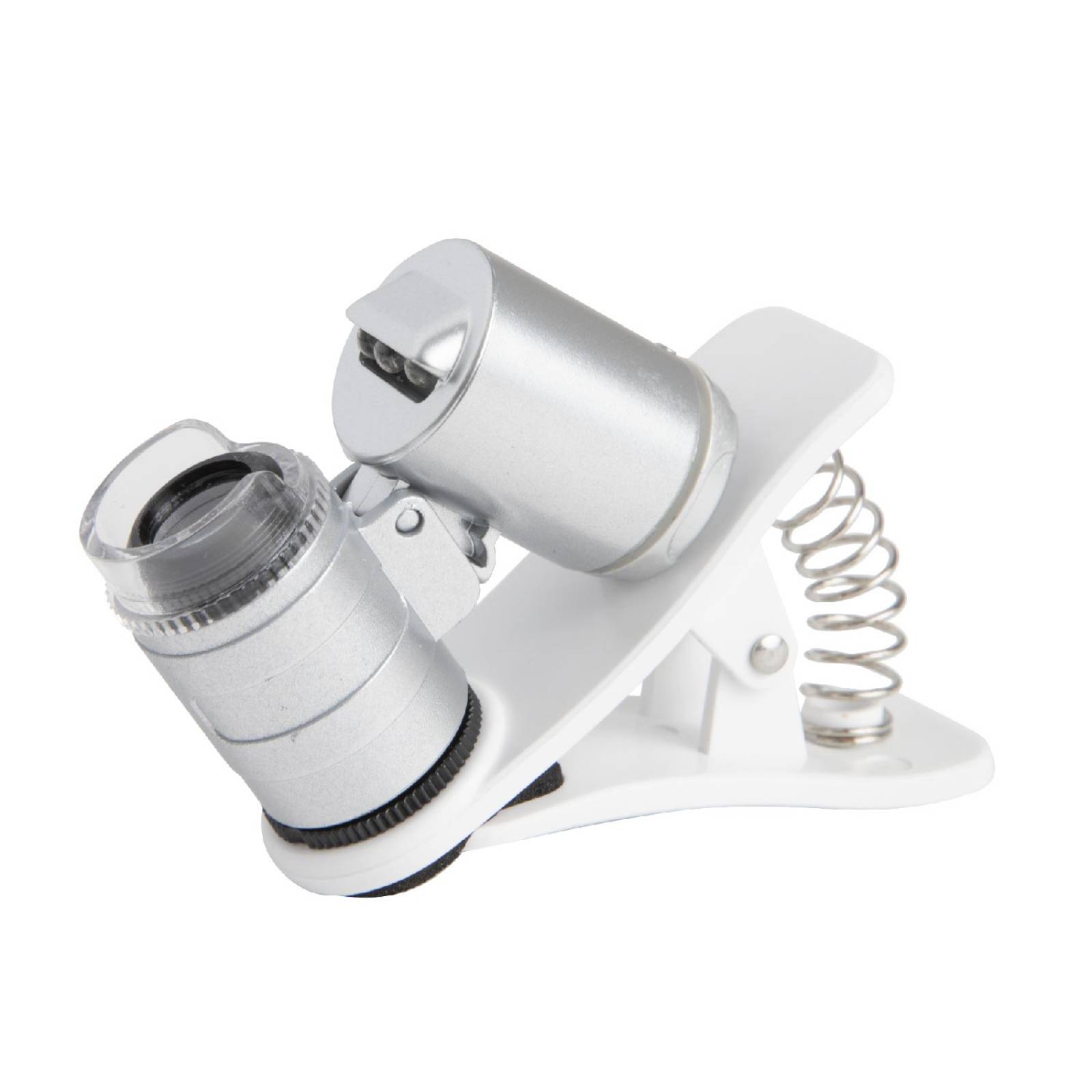 Lupa Microscopio Con Clip Para Celular Zoom 60x Led Y Luz Uv