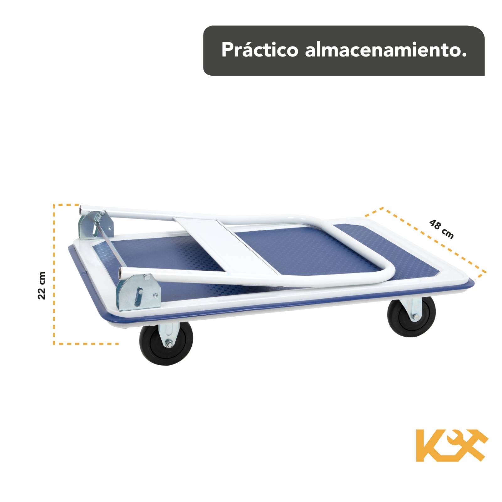 Carro Plataforma Carga 150 Kg Plegable Transportadora Acero
