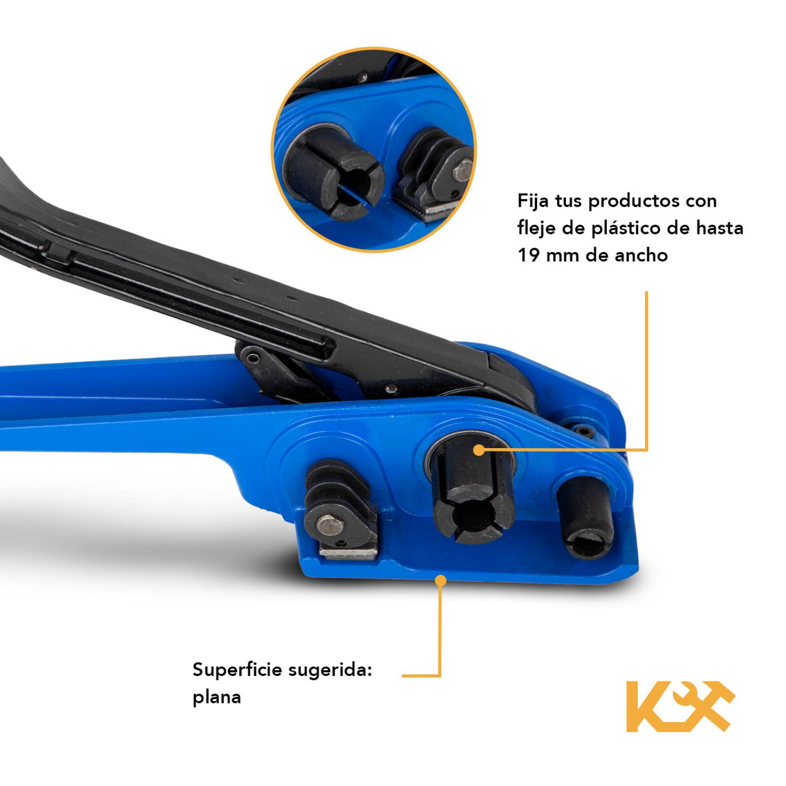 Flejadora Profesional Para Fleje Plastico De 13 A 19 Mm