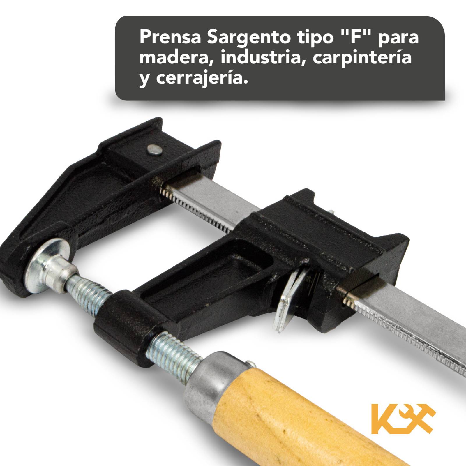 Prensa Sargento Tipo F Para Carpinteria Madera 6in Acero