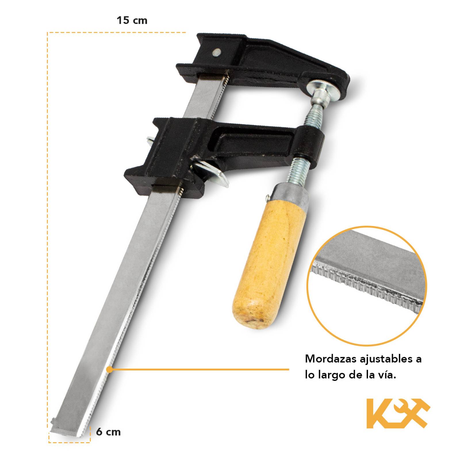 Prensa Sargento Tipo F Para Carpinteria Madera 6in Acero