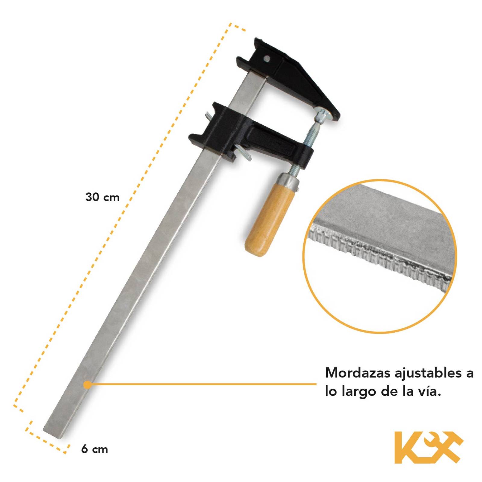 Prensa Sargento Para Madera Acero Carpintero De 12 Pulgadas