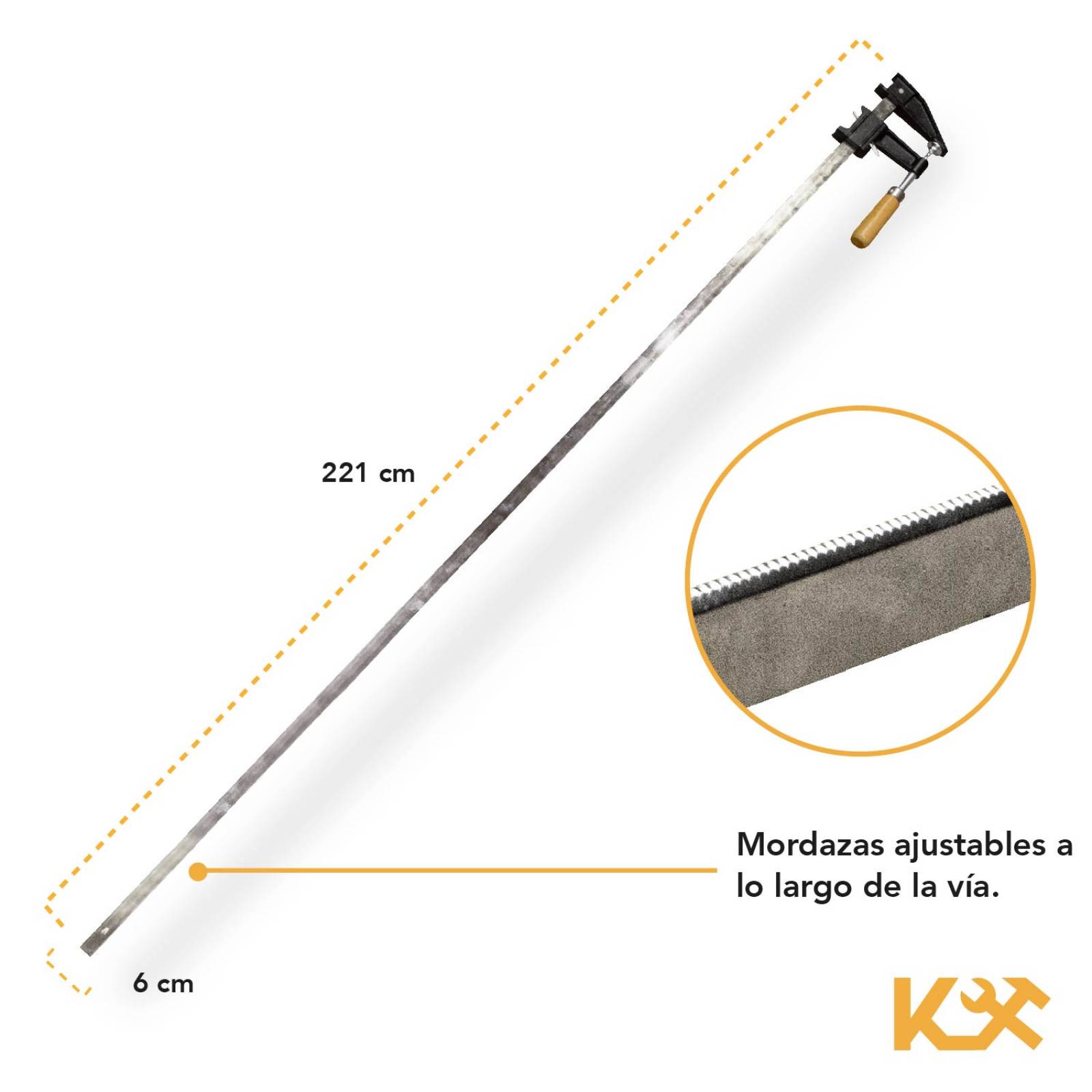 Prensa Sargento Para Madera Carpintero De 48 Pulgadas Y 6 Cm