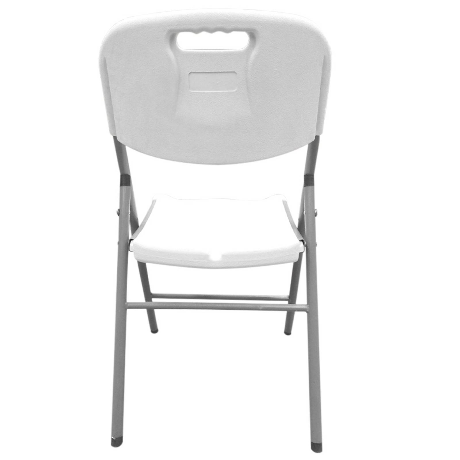 Paquete 4 Sillas Blancas Plegables Plastico Fiestas Eventos