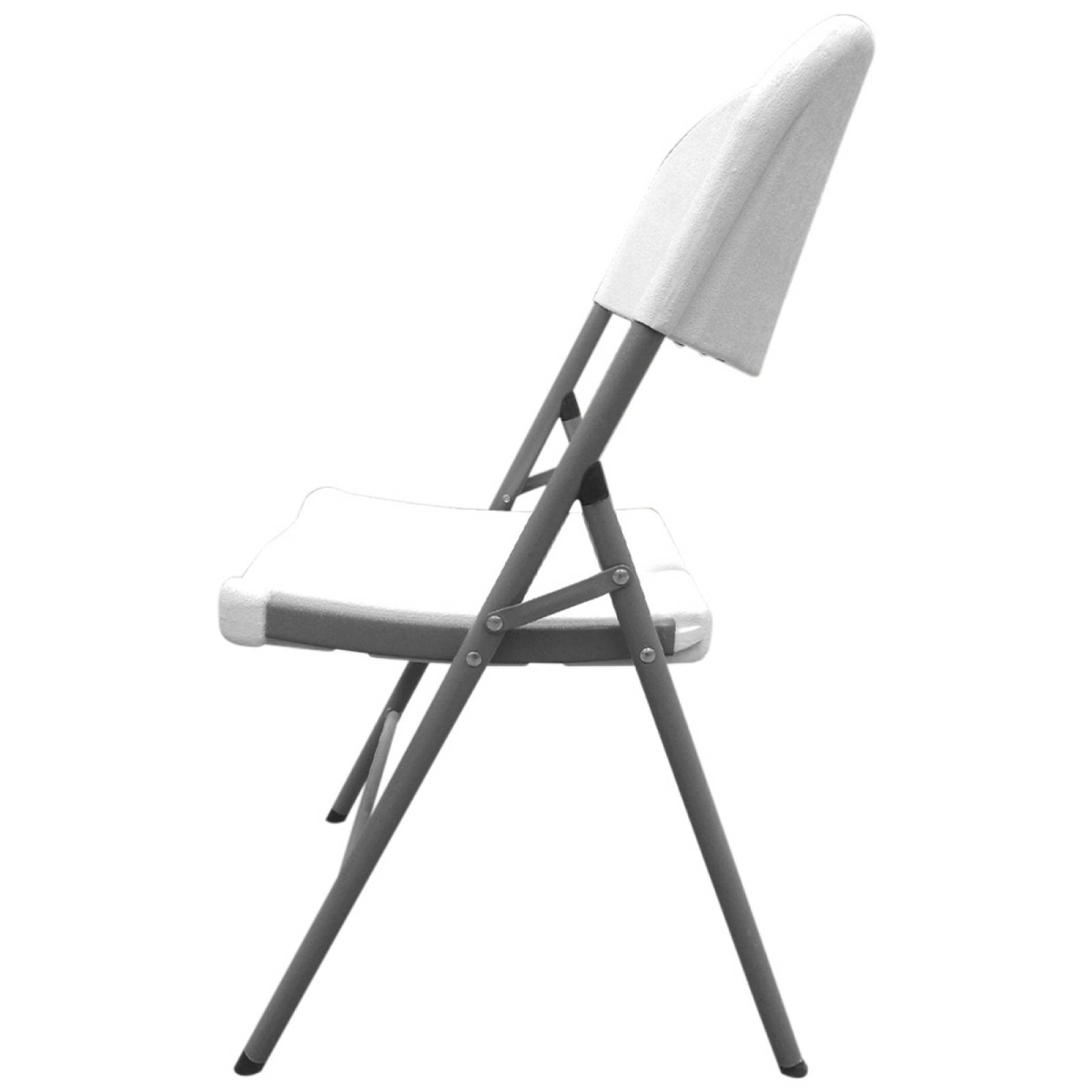 Paquete 4 Sillas Blancas Plegables Plastico Fiestas Eventos